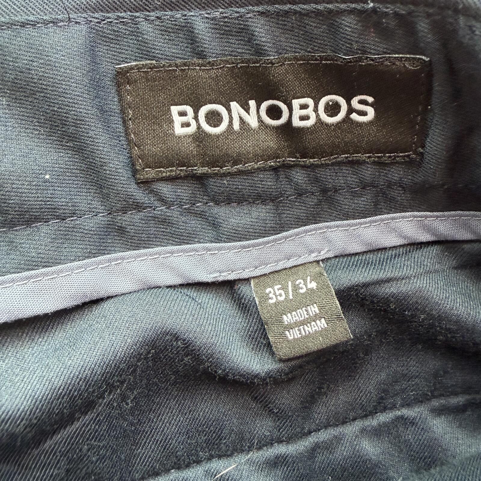 Bonobos Bonobos Monday Slim Fit Chino Pants Mens 35x34 Navy Trousers Size US 35 - 5 Thumbnail