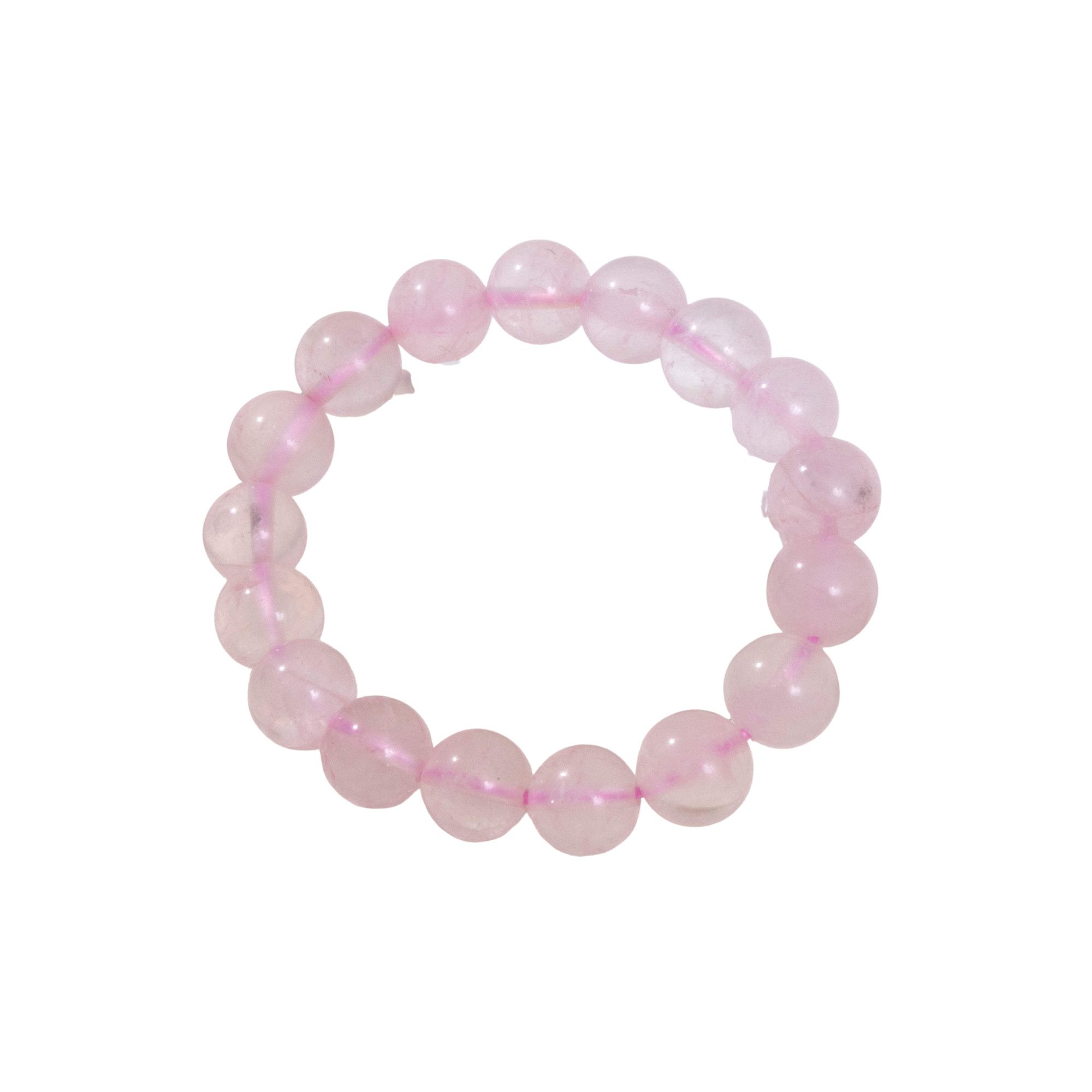 Other 8mm Aura Rose Quartz Crystal Healing Stretch Bracelet 7.5” Size ONE SIZE - 4 Thumbnail