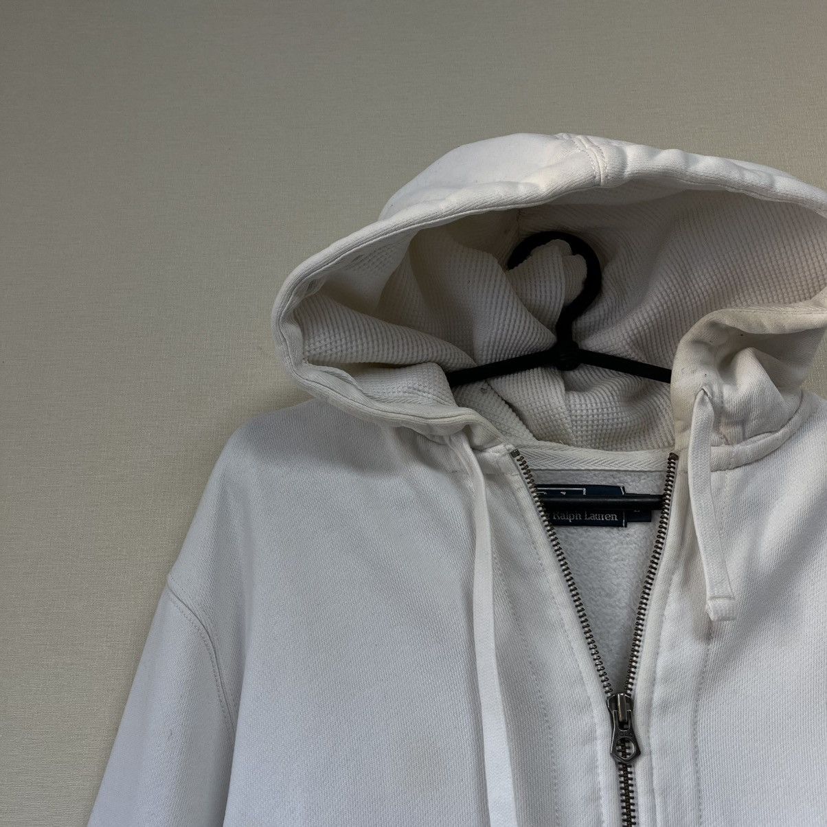 Polo Ralph Lauren Vintage Polo Ralph Lauren Zip Hoodie White Jumper Size US L / EU 52-54 / 3 - 3 Thumbnail