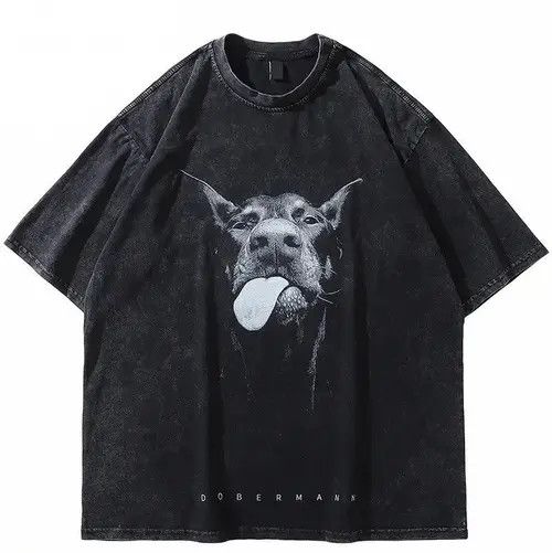 Japanese Brand × Vintage Doberman Black Printed T-shirt Tee Short Sleeve Size US L / EU 52-54 / 3 - 1 Thumbnail