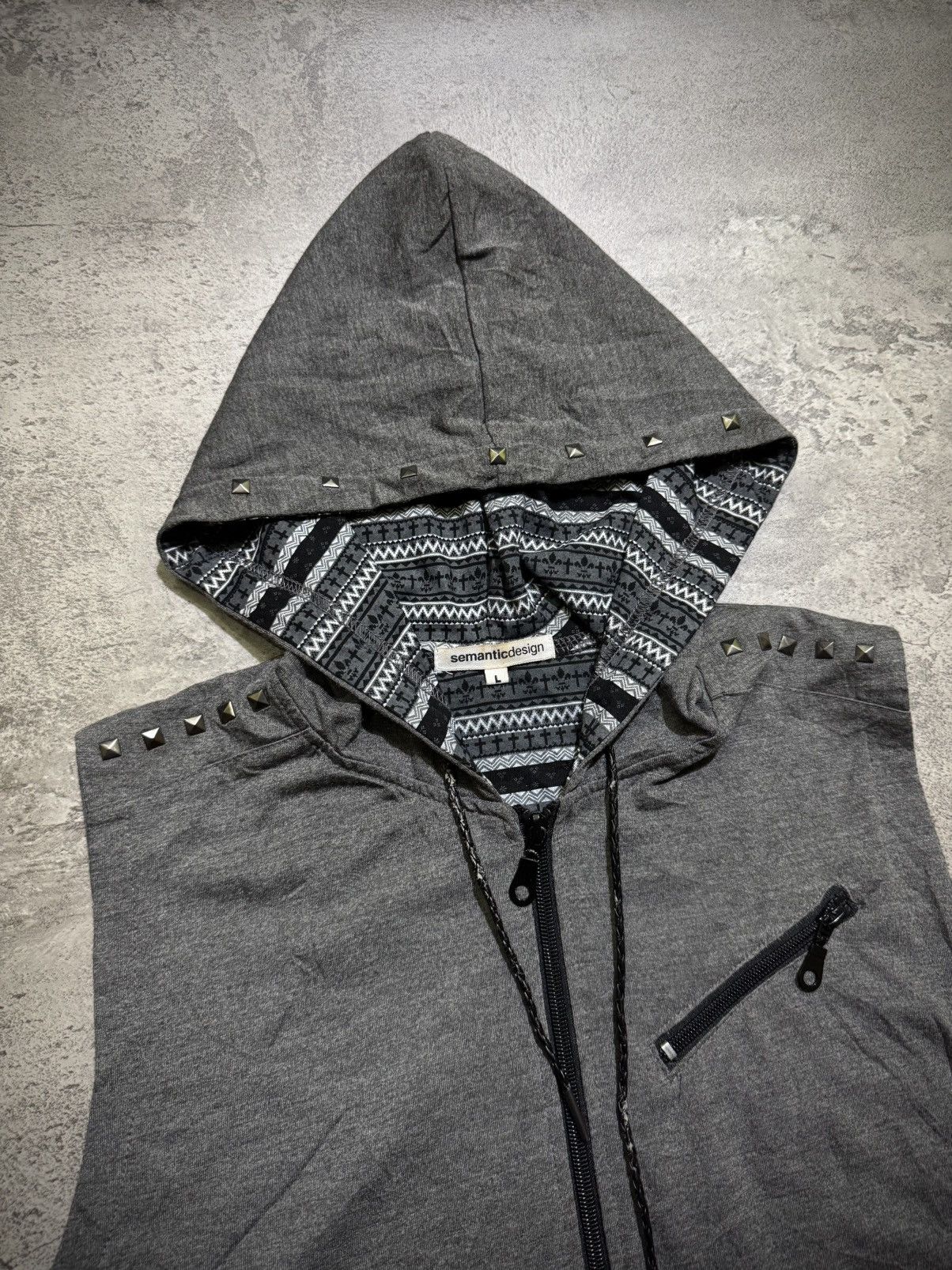 semanticdesign SEMANTIC DESIGN STUDDED GRUNGE VEST HOODED Size US L / EU 52-54 / 3 - 2 Thumbnail