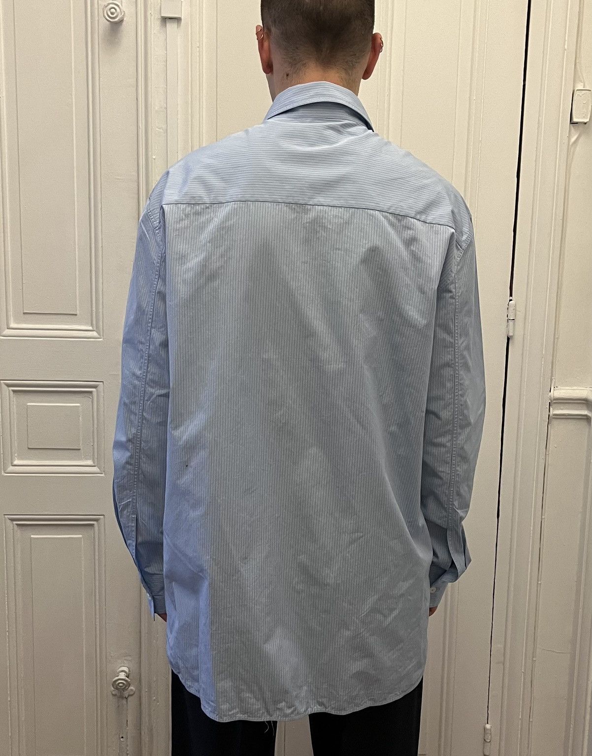Jil Sander Jil Sander blue stripe shirt Size US M / EU 48-50 / 2 - 2 Thumbnail