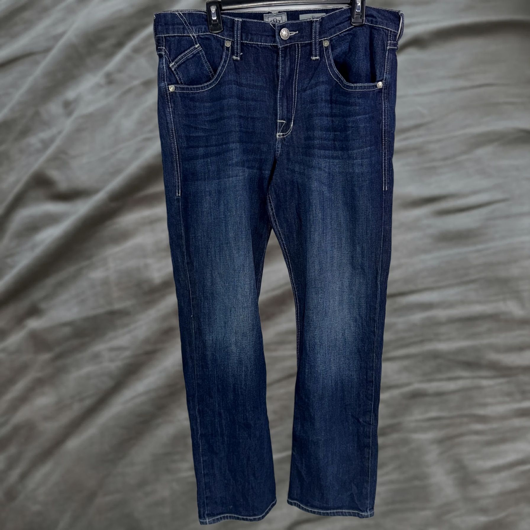 Vintage Rock & Republic Jeans Mens 36x32 Blue Neil Straight Leg Denim Pants Classic Size US 36 / EU 52 - 1 Thumbnail