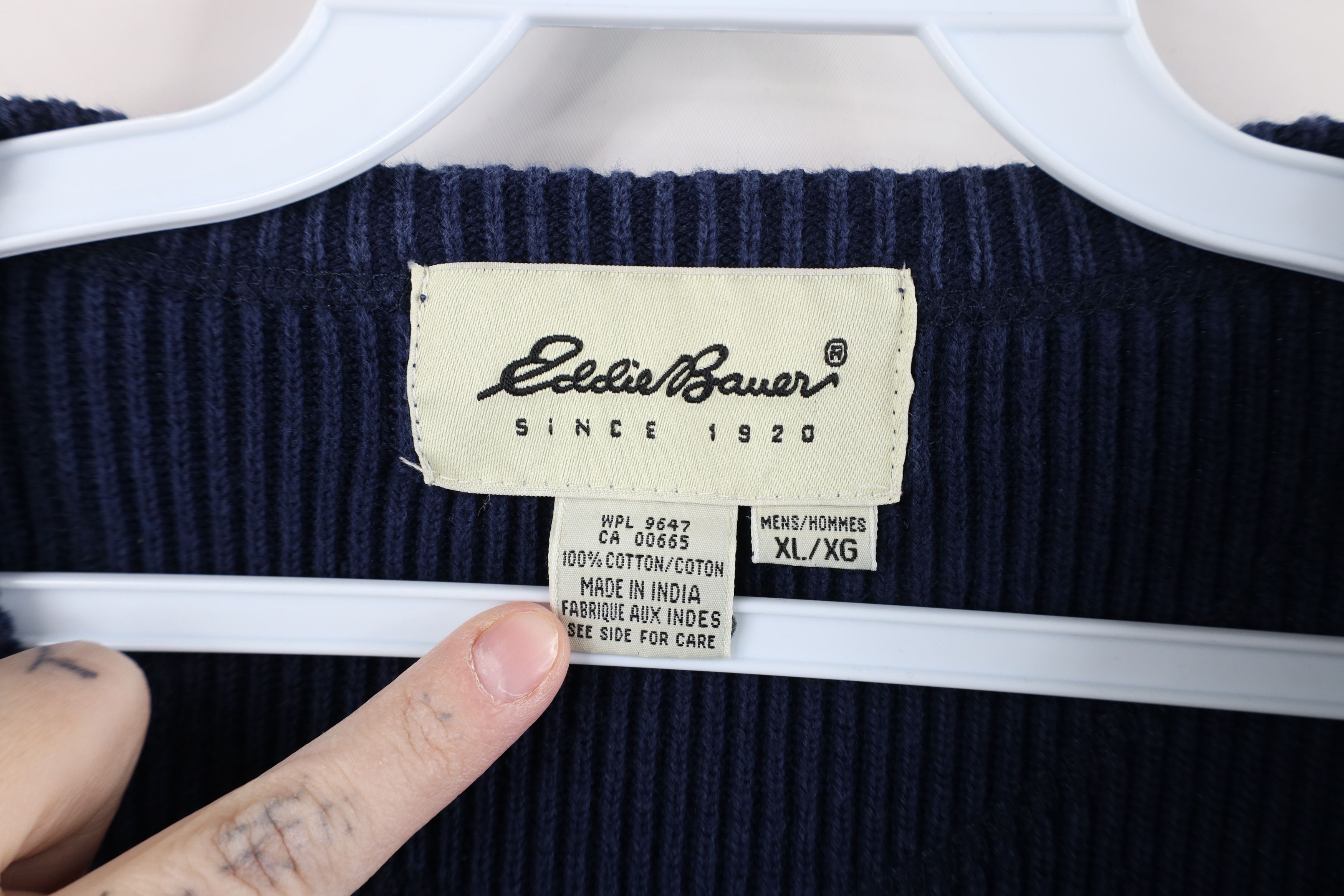 Eddie Bauer × Vintage Vintage 90s Eddie Bauer Heavyweight Ribbed Knit Sweater Size US XL / EU 56 / 4 - 4 Thumbnail