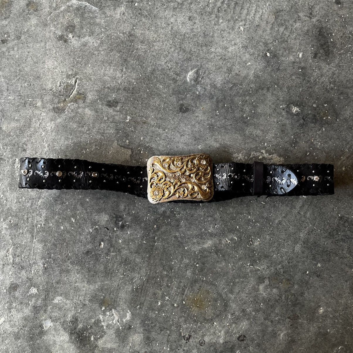 Kapital VINTAGE STUDDED LEATHER BELT Size 30 - 1 Thumbnail