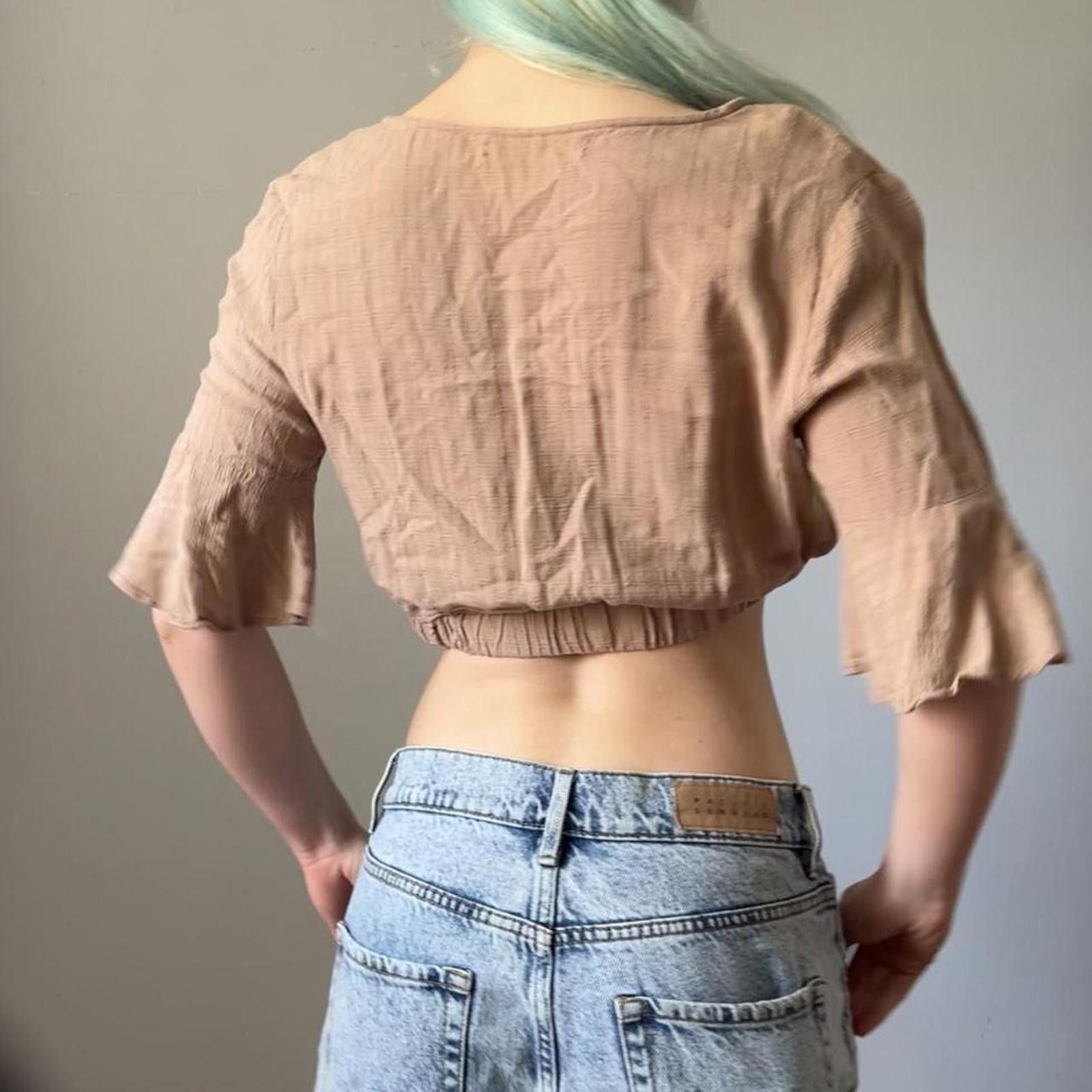 Other tan boho wrap waist crop top Size S / US 4 / IT 40 - 4 Thumbnail