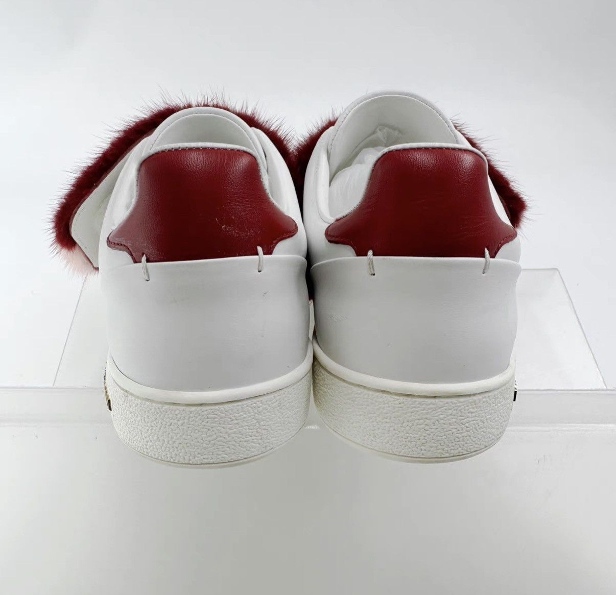 Louis Vuitton Louis Vuitton Block Mink Fur White Sneakers K12 Size US 7 / IT 37 - 3 Thumbnail