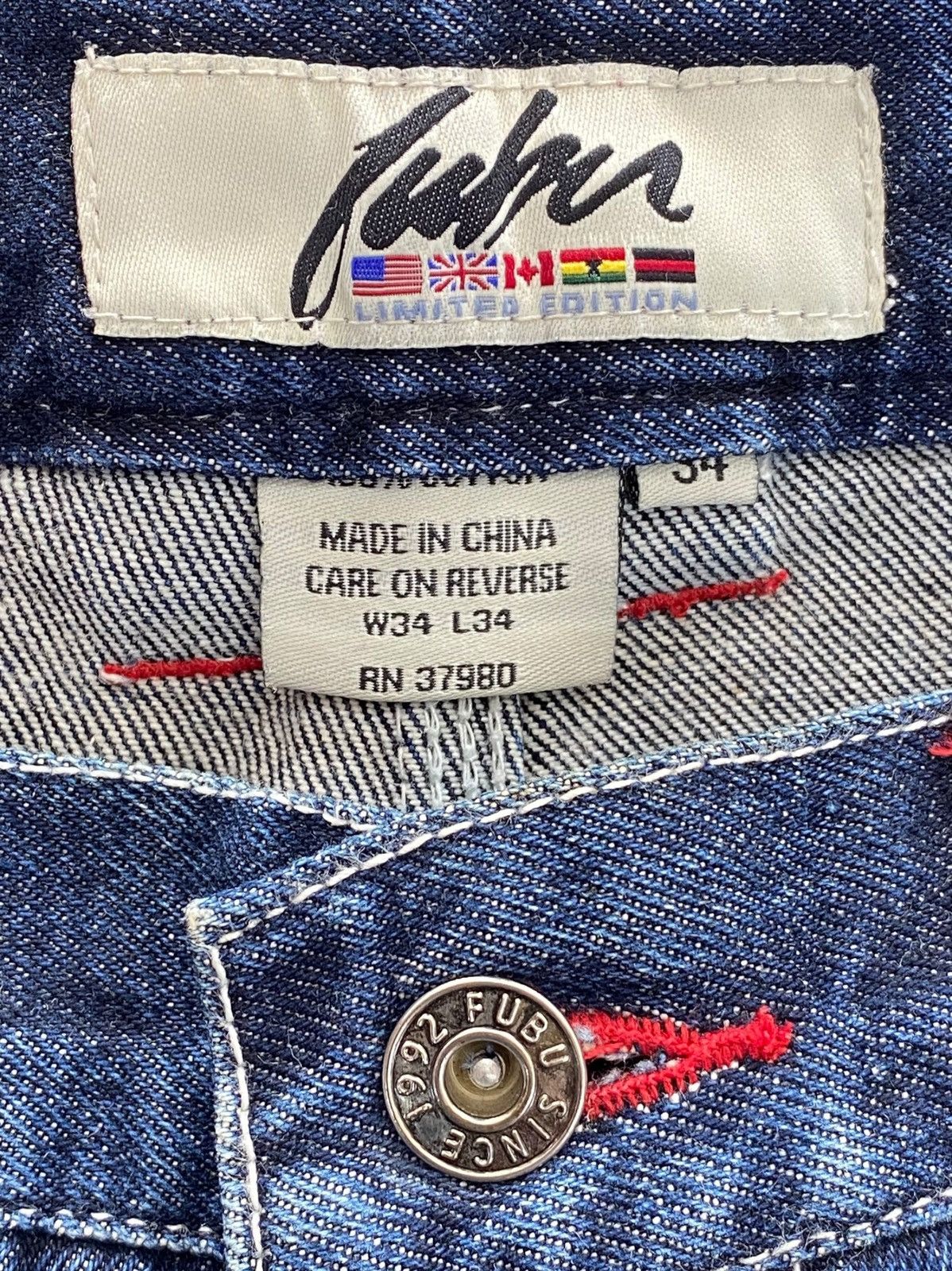 Fubu Fubu Blue Wash Style Baggy Jeans Size US 34 / EU 50 - 10 Thumbnail