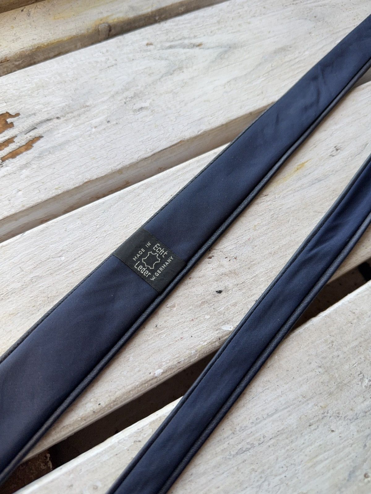 Japanese Brand Vntg Dark Blue W-Germany Leather Tie 90s Opium Rock Style Size ONE SIZE - 12 Thumbnail