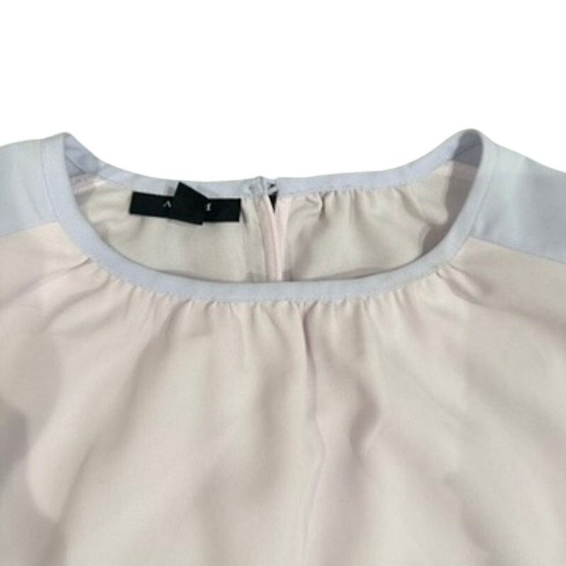 Alfani Alfani Two-Tone Short Sleeve Blouse in Pink/Lilac, Size L Size L / US 10 / IT 46 - 2 Thumbnail