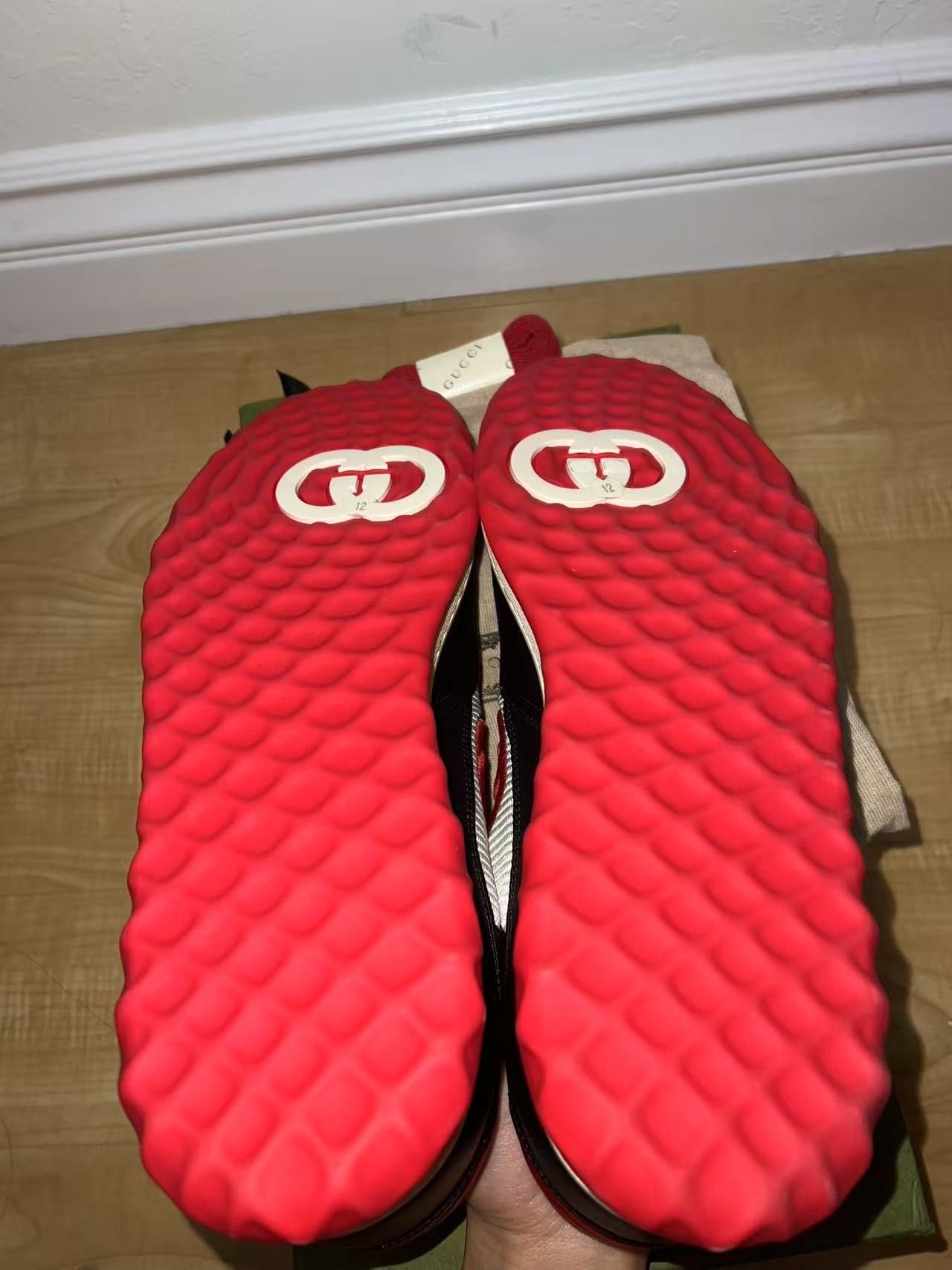 Gucci Gucci MAC980 Black Red Size US 12.5 / EU 45-46 - 3 Thumbnail