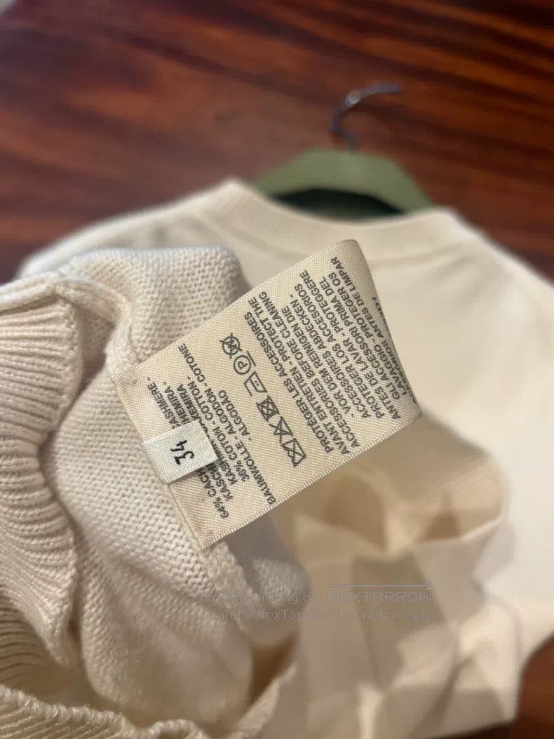 Hermes Hermes White cashmere short-sleeve knit top Size XXS / US 00 / IT 34 - 5 Thumbnail