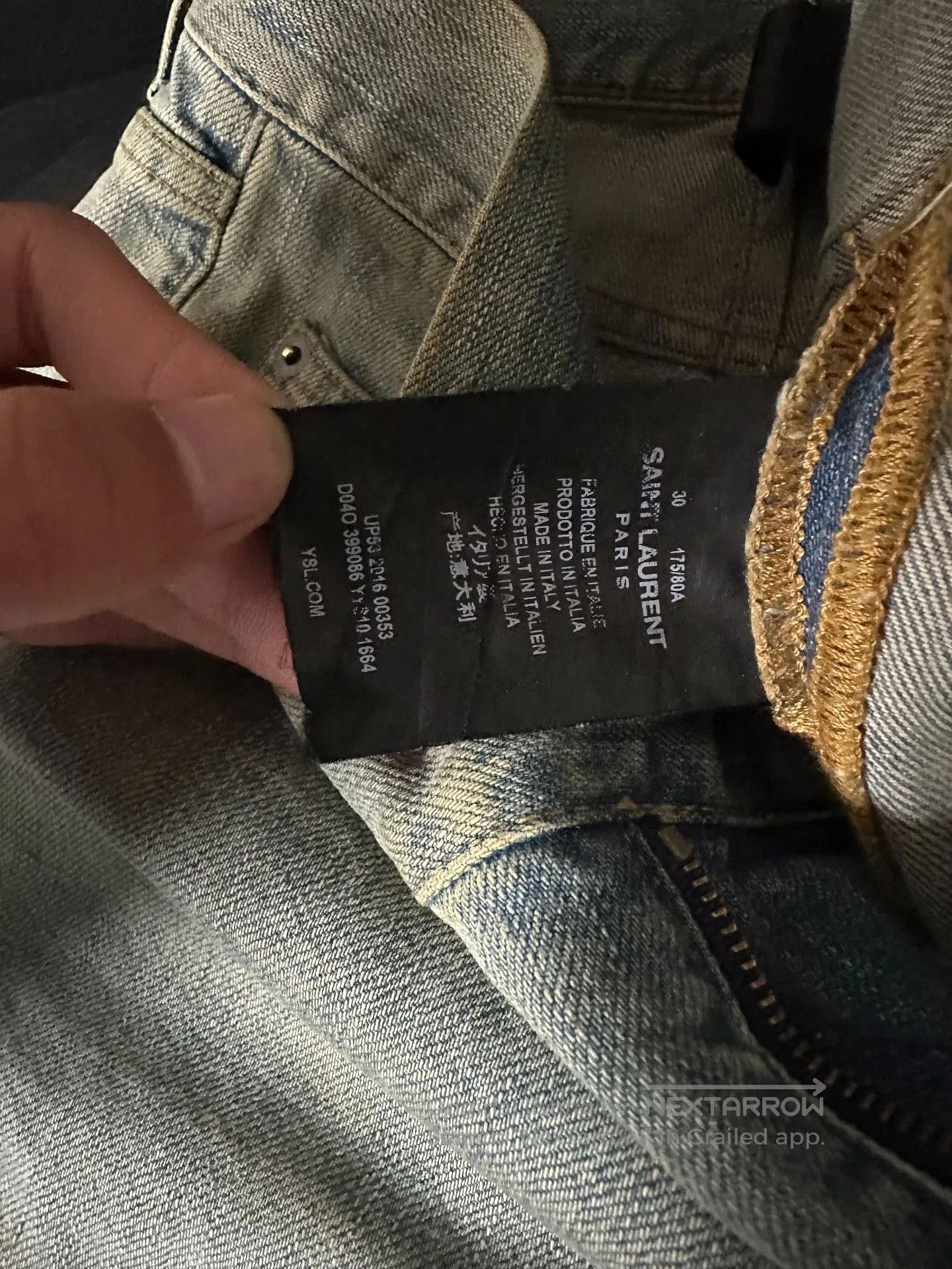 Saint Laurent Paris Saint Laurent 16SS D02 Blue Jeans. Size US 30 / EU 46 - 4 Thumbnail