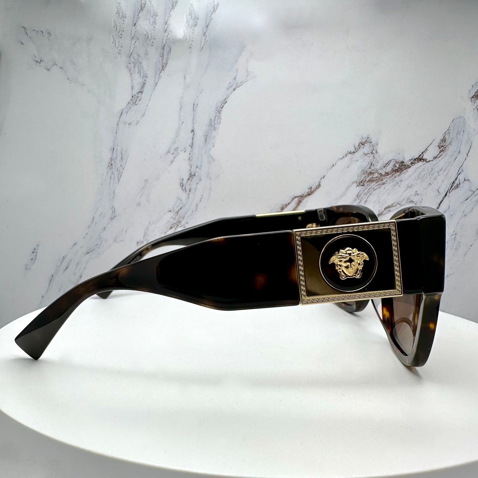 Versace NEW VERSACE Sunglasses Brown Black Gold Medusa Metal Size ONE SIZE - 4 Thumbnail