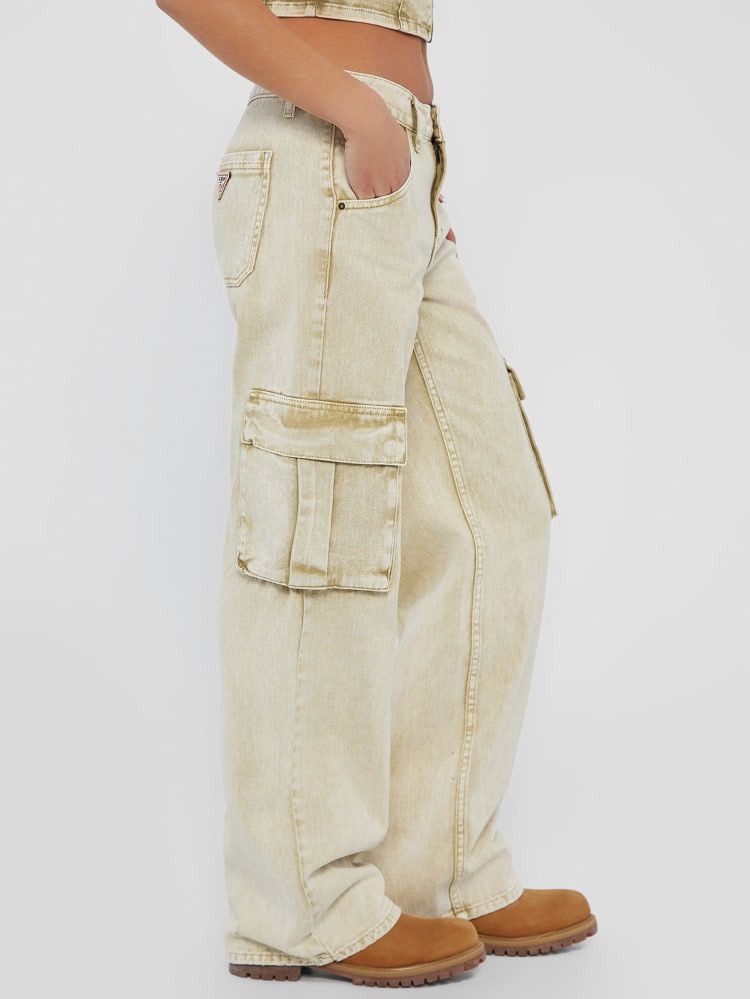 Guess × Urban Outfitters GUESS Originals Aged Cargo Pants - Brand New Never Worn Size 28" / US 6 / IT 42 - 4 Thumbnail