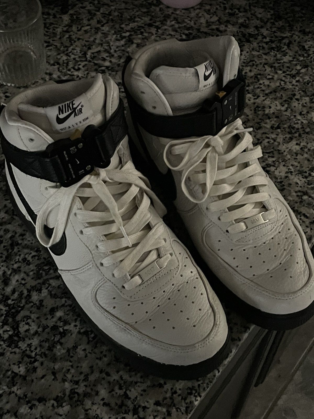 image of 1017 Alyx 9Sm X Nike Air Force 1 High Shoes in White, Men's (Size 11)