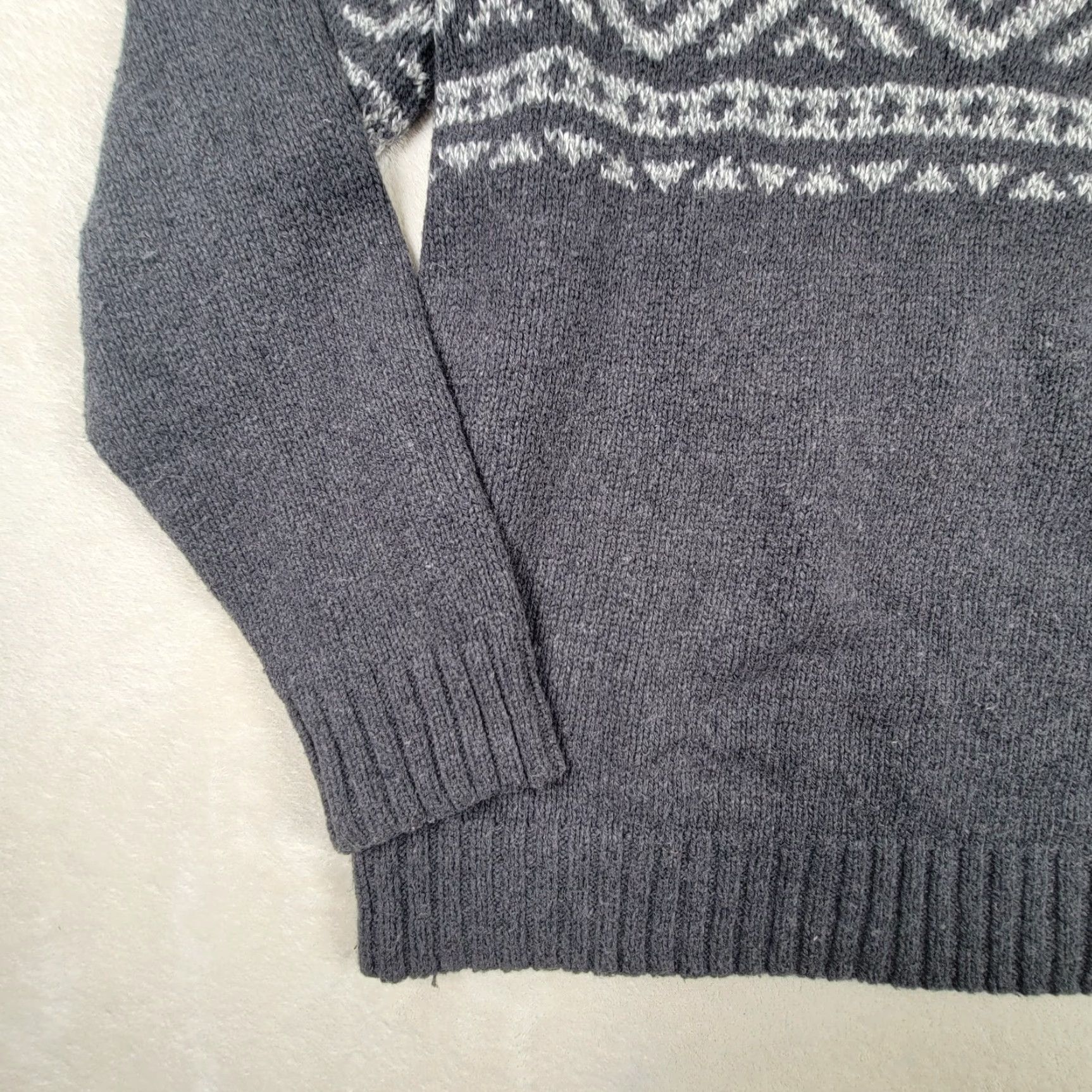 Eddie Bauer Eddie Bauer Men's Sweater Size Large Gray Cotton Wool Knit Pullover Ski Pullover Mens Knit Wool Gray Size US L / EU 52-54 / 3 - 2 Thumbnail