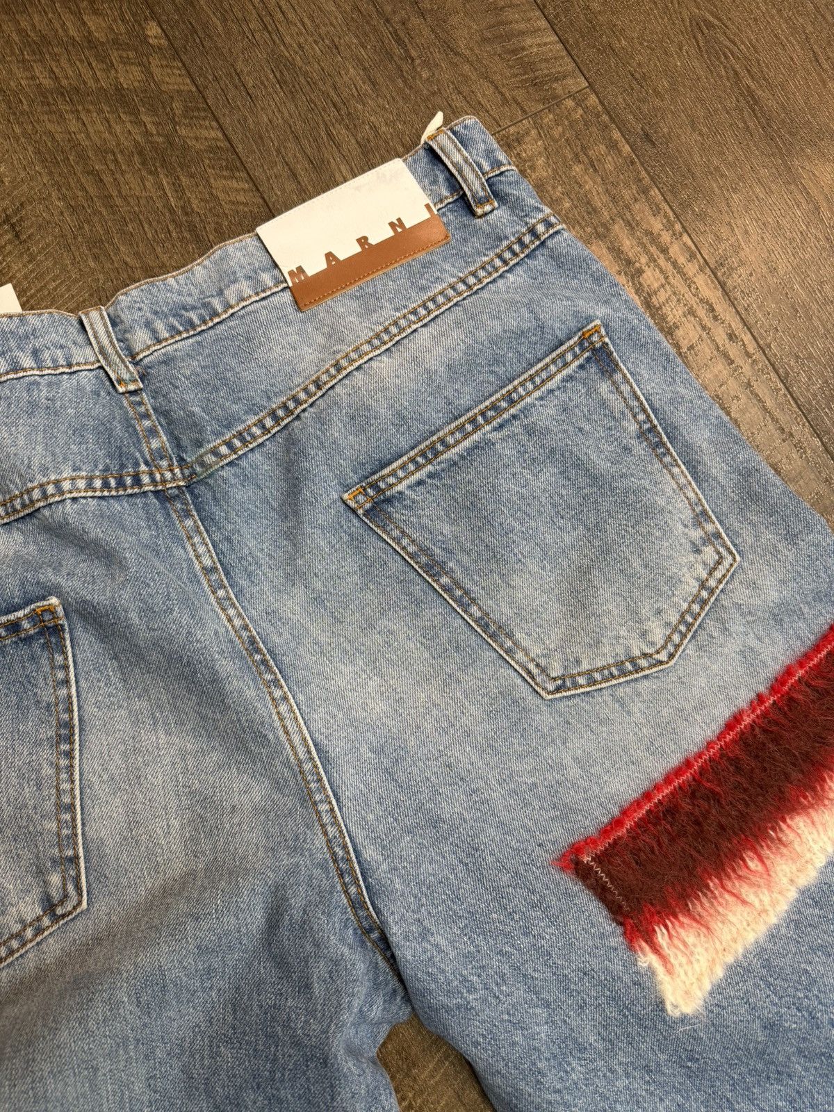 Marni Mohair Patch Striped Denim Jeans Size US 36 / EU 52 - 5 Thumbnail