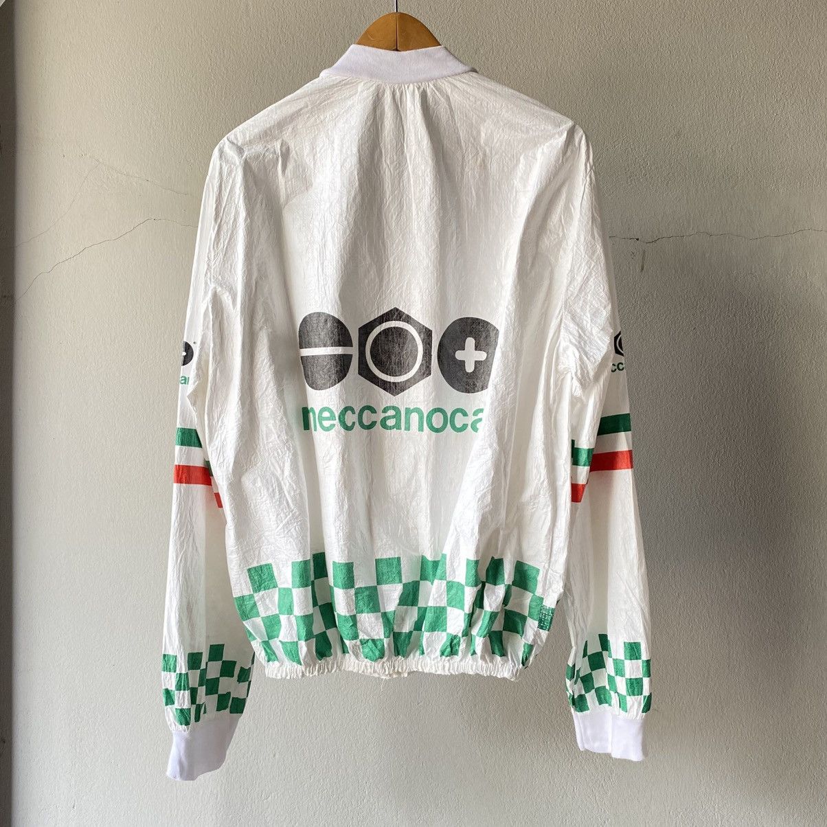 Vintage Tyvek Long-Sleeve Cycling Jersey - White & Green Accent. Size US M / EU 48-50 / 2 - 10 Thumbnail