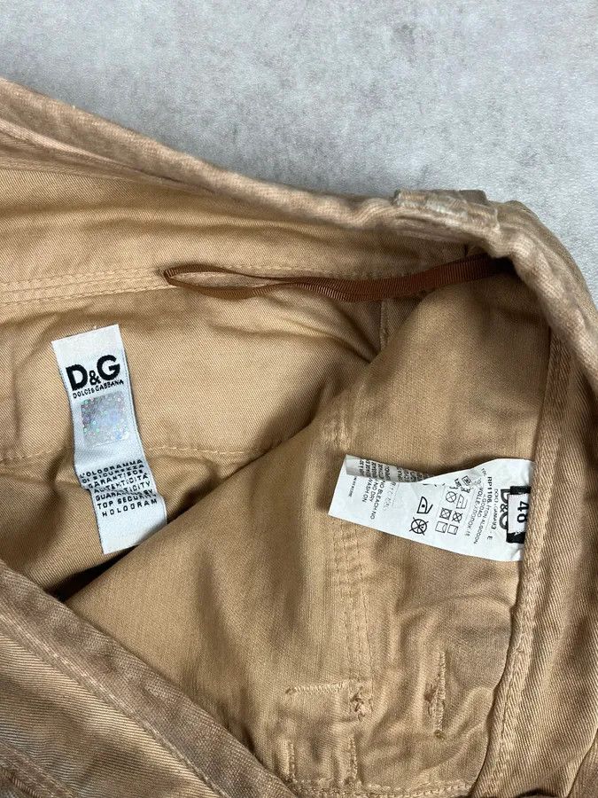 Dolce & Gabbana 2000s Dolce & Gabbana Camel Waxed Effect Pants Size US 32 / EU 48 - 14 Thumbnail