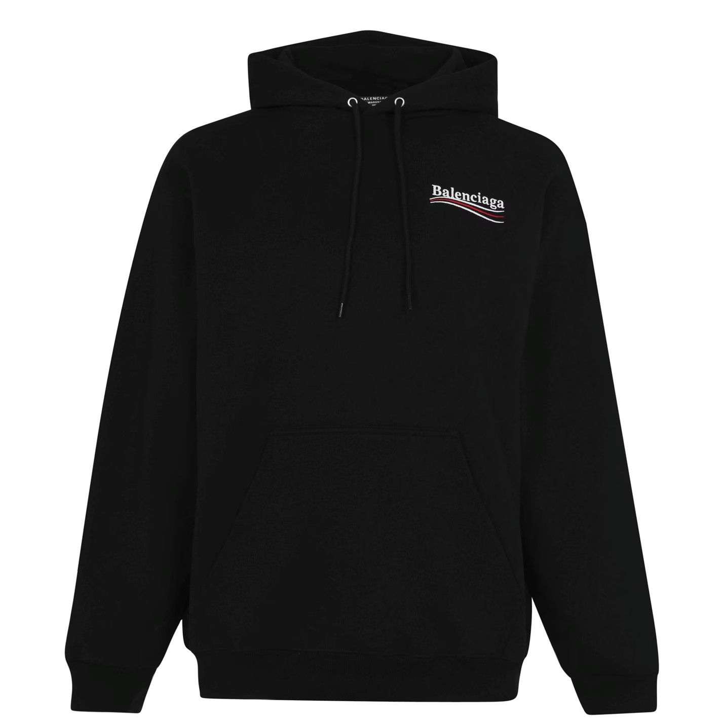 Balenciaga o1g2r1mq0226 Logo Political Hoodie In Black Size US S / EU 44-46 / 1 - 1 Thumbnail