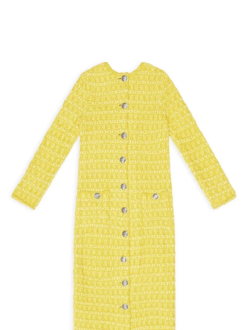 Balenciaga o1y0625 Midi Dress in Yellow Size XS / US 0-2 / IT 36-38 - 2 Thumbnail