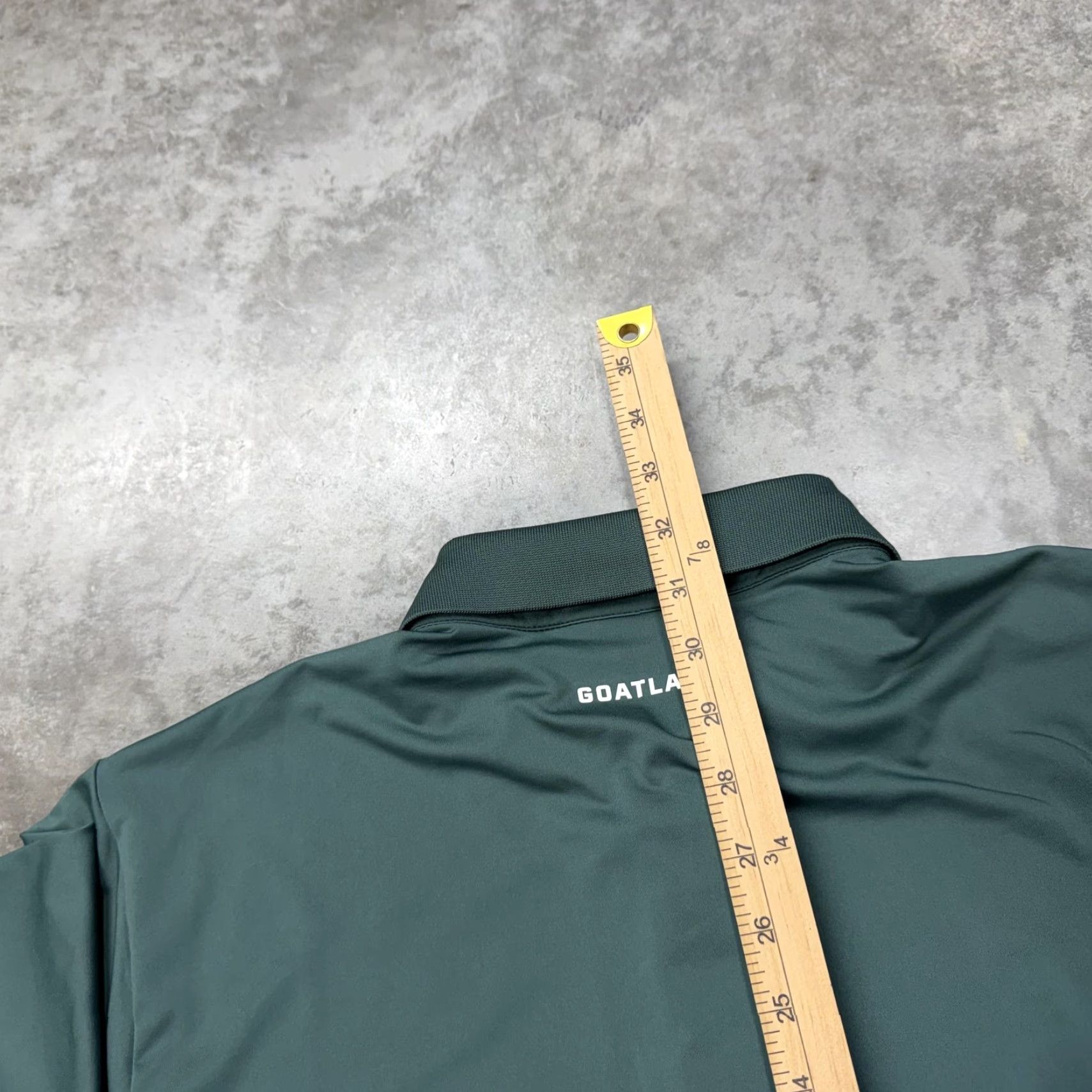 Vintage GOATLANE Polo Shirt Mens Large Green Solid Short Sleeve Golf Performance Logo Neckline Collared Size US L / EU 52-54 / 3 - 6 Thumbnail