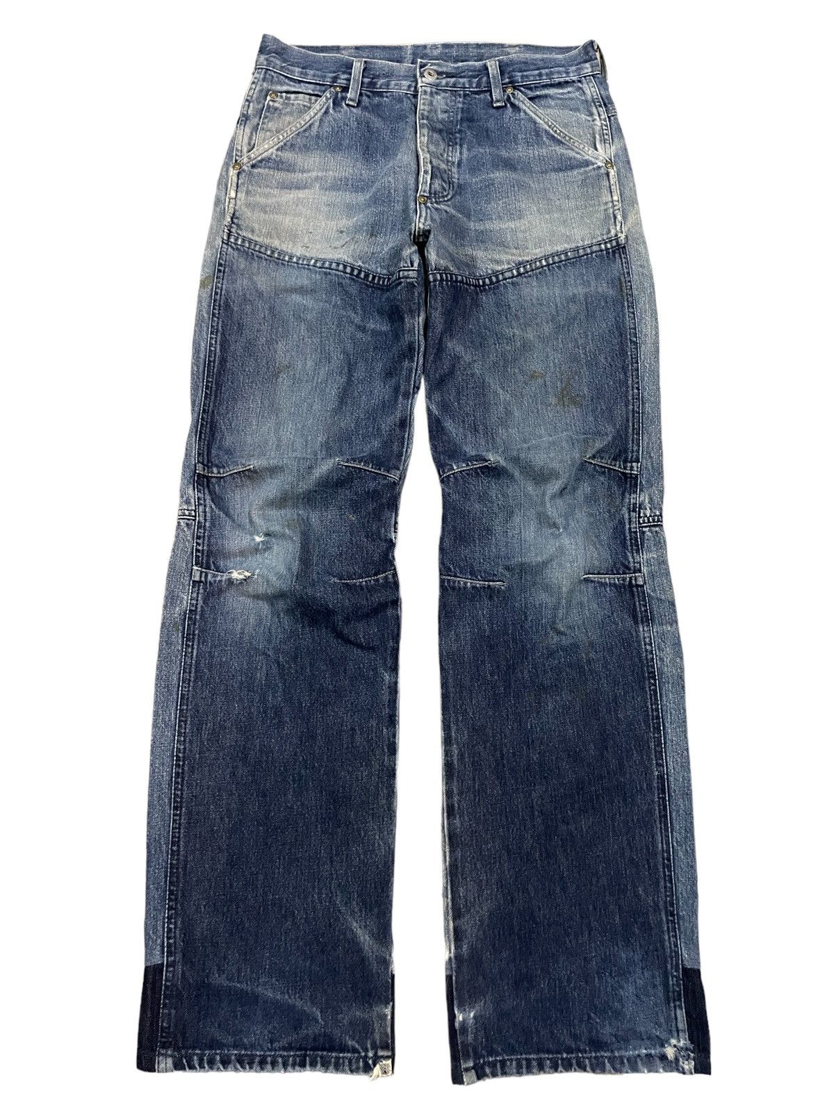 G-Star Vintage G-Star Two Tone Avant Garde Style Loose Baggy Jeans Size US 31 - 4 Thumbnail