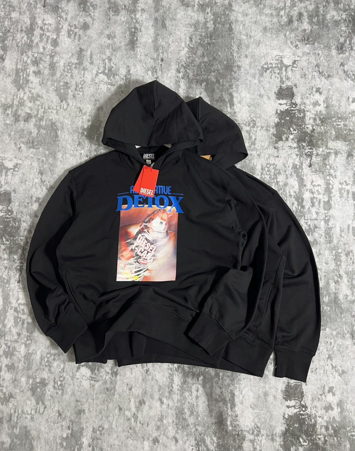 Diesel 🔥 NWT Diesel “Alternative Detox” Graphic Hoodie Black Size M Size US M / EU 48-50 / 2 - 3 Thumbnail