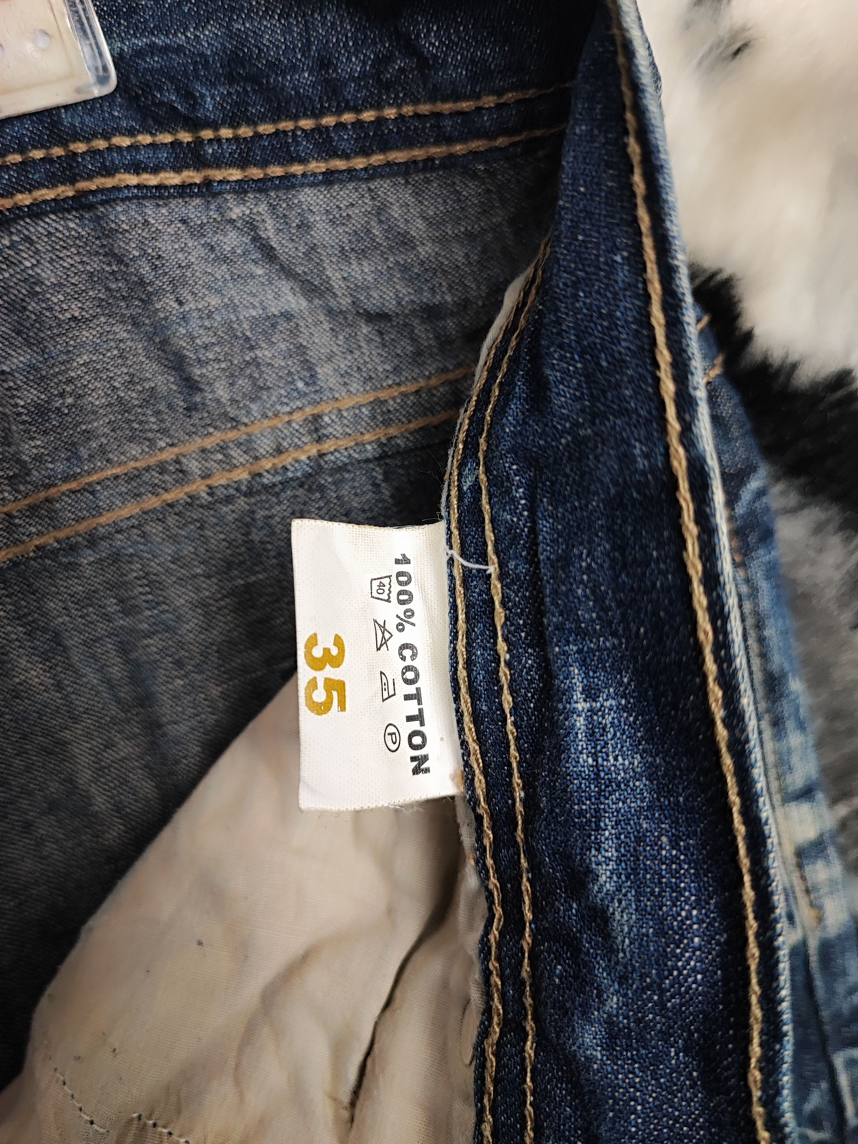14th Addiction Vintage energy y2k bootcut baggy wide leg flare denim jeans Size US 35 - 18 Thumbnail