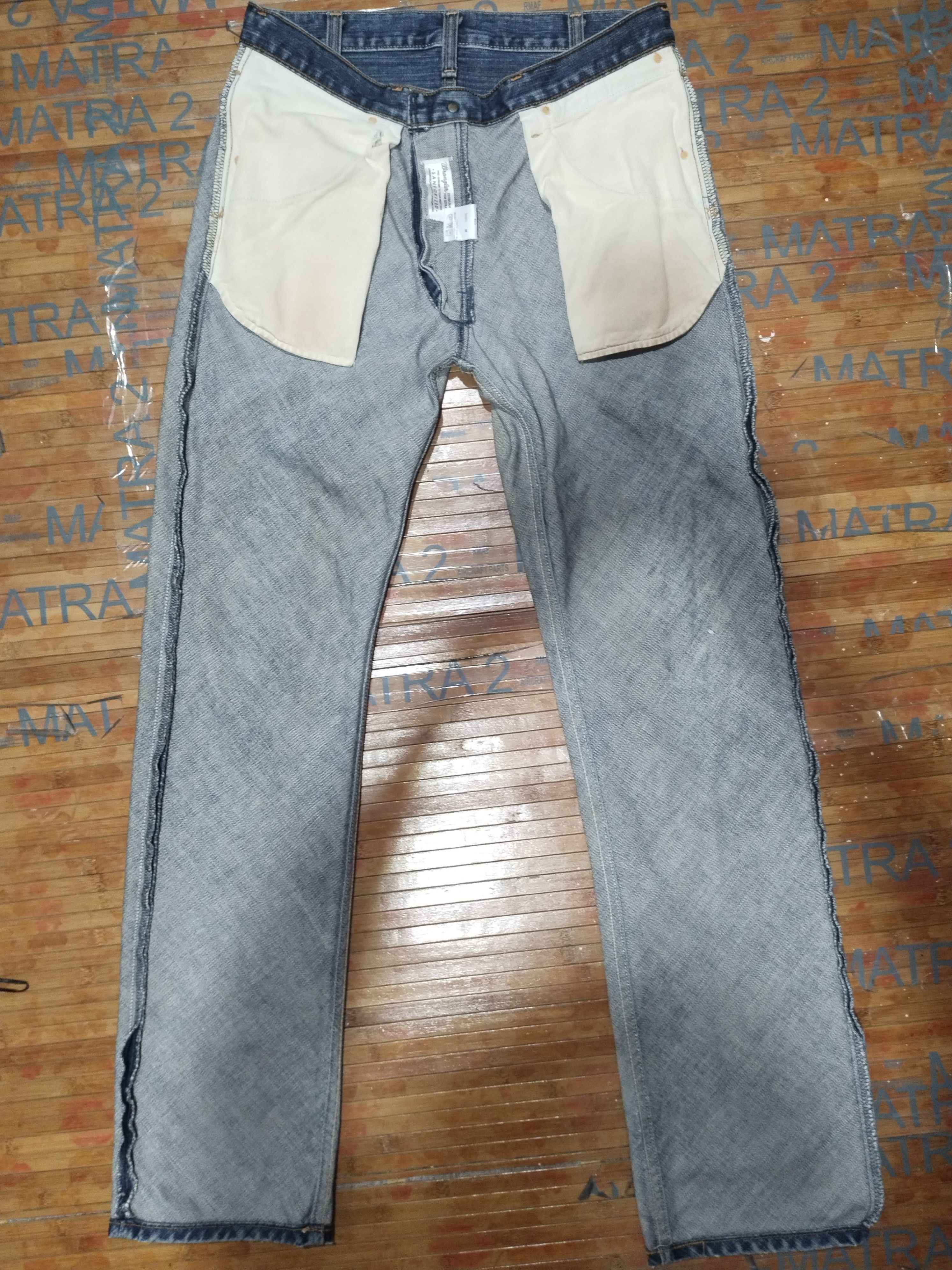 Japanese Brand × Vintage × Wrangler Jeans Wrangler Sanforized, Greensboro Sz 32"31" Size US 32 / EU 48 - 18 Thumbnail