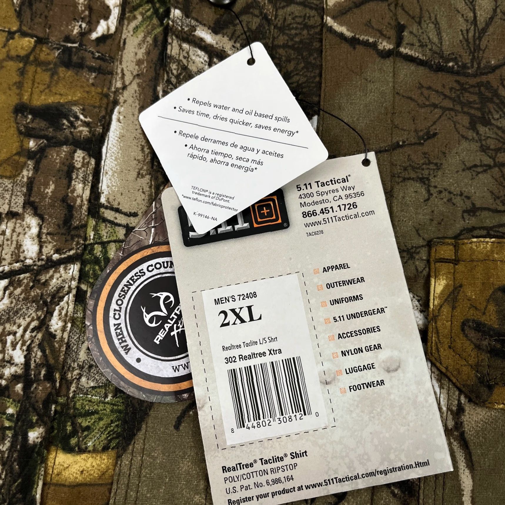 Vintage 5.11 511 Realtree Xtra Taclite Shirt Mens 2XL XXL Reg Camo Hunting Button Down Sizing Reg Camo Hunting Mens Button-Down Shirts 5.11 Tactical Size US XXL / EU 58 / 5 - 4 Thumbnail