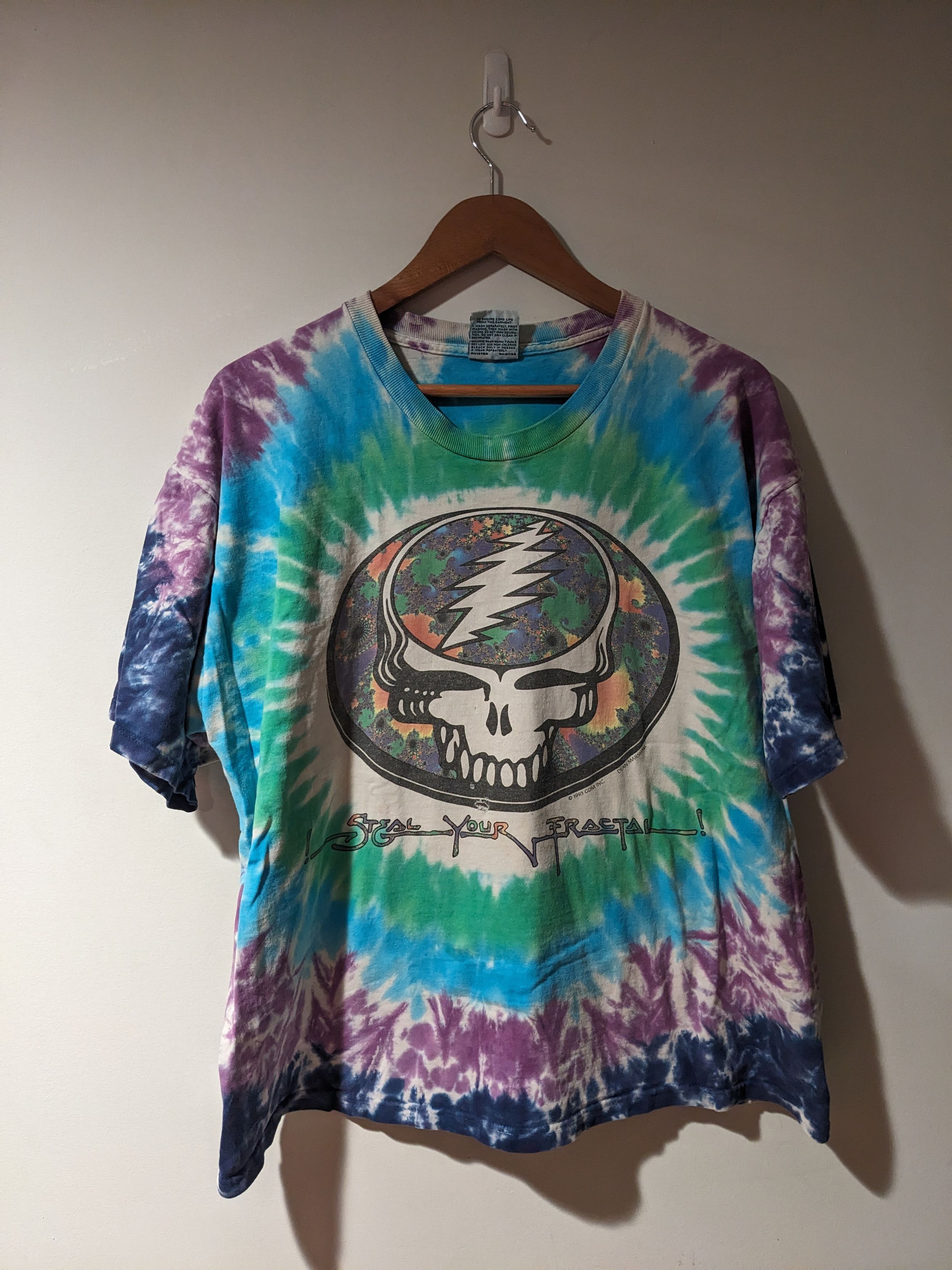 Vintage Vintage 1993 Grateful Dead Steal Your Fractal XL T-Shirt Size US XL / EU 56 / 4 - 1 Preview