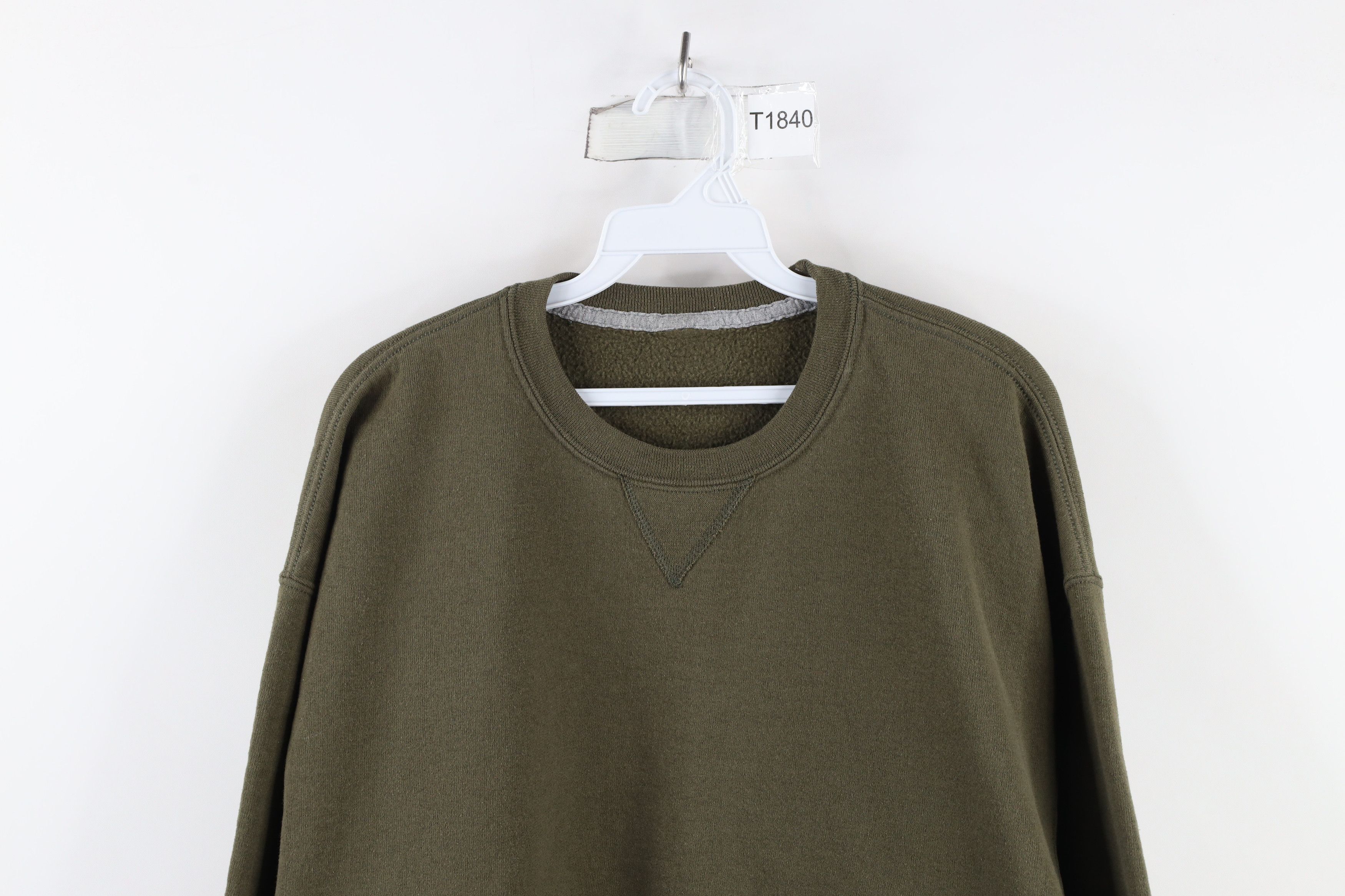 Russell Athletic × Vintage Vintage 90s Russell Athletic Crewneck Sweatshirt Olive Green Size US XL / EU 56 / 4 - 2 Thumbnail