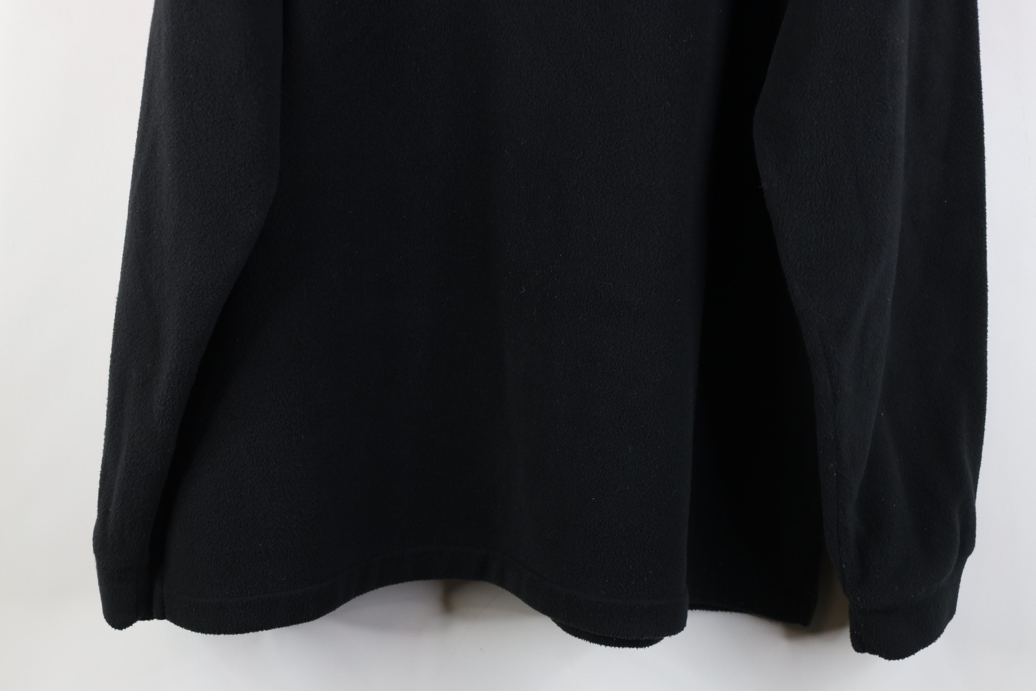 L.L. Bean Vintage 90s LL Bean Faded Blank Fleece Henley Sweater Black Size US L / EU 52-54 / 3 - 11 Thumbnail