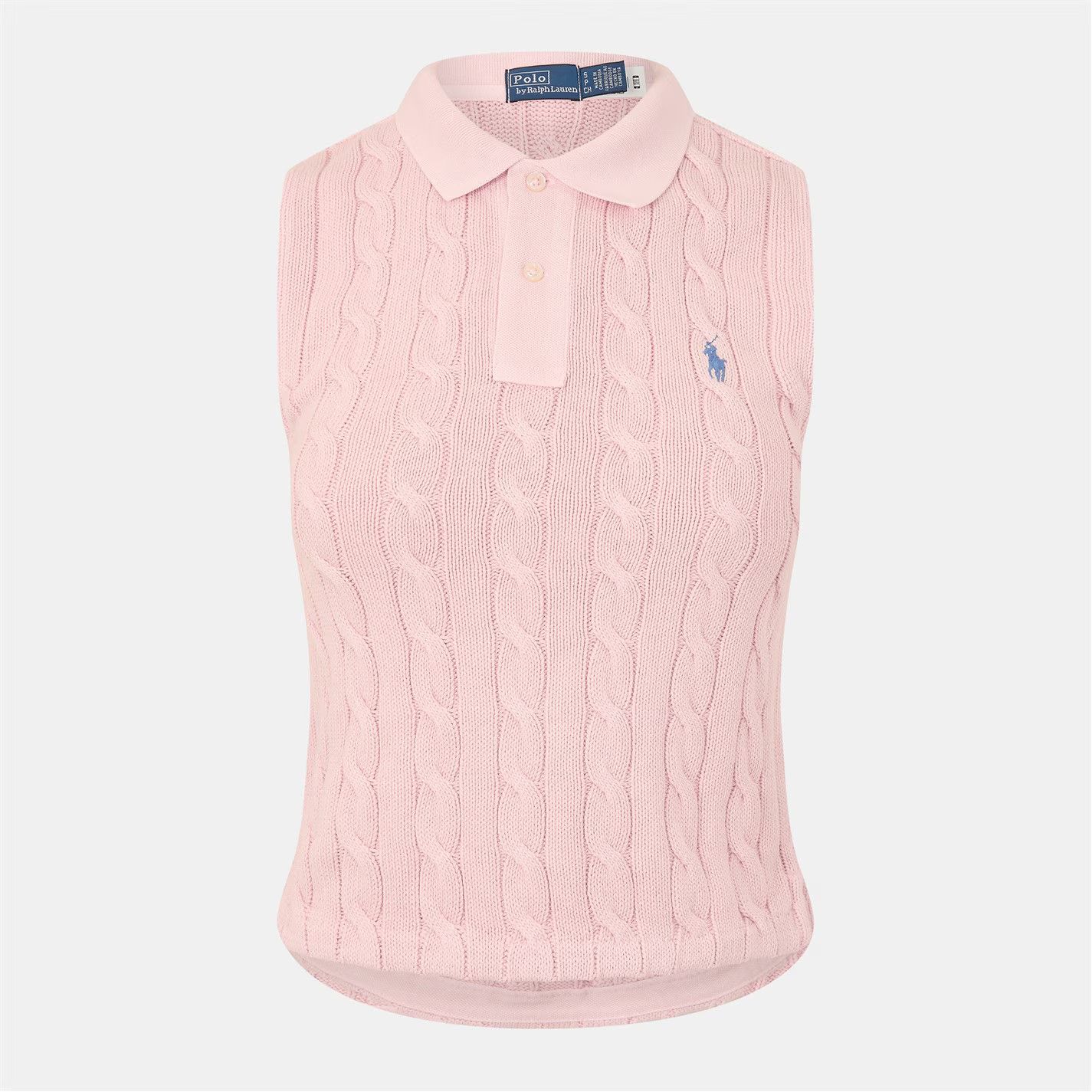 Polo Ralph Lauren o1g2r1mq1025 Polo Sleeveless Polo Sweater in Pink Size M / US 6-8 / IT 42-44 - 1 Thumbnail