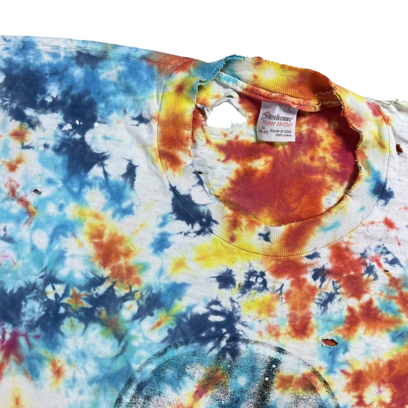 Band Tees × Grateful Dead × Vintage 1980s Grateful Dead Space Your Face tie dye faded band tee Size US XL / EU 56 / 4 - 6 Thumbnail