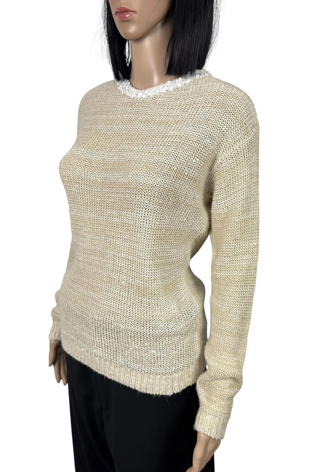 Brunello Cucinelli Brunello Cucinelli Sequined Sweater Hemp Linen size XS Size XS / US 0-2 / IT 36-38 - 5 Thumbnail