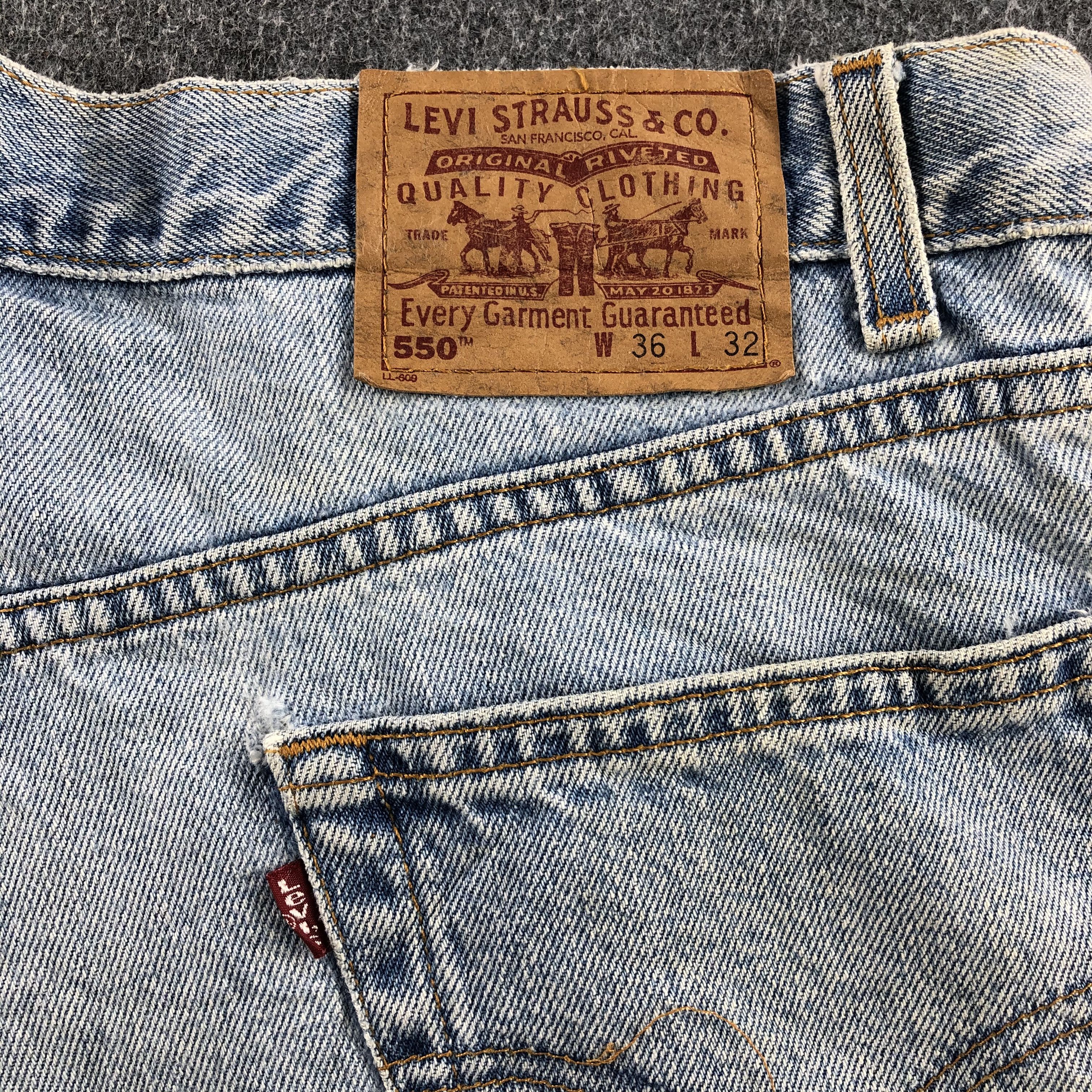 Levi's Vintage Levis 550 Light Wash Jeans- J1295 Size US 36 / EU 52 - 5 Thumbnail