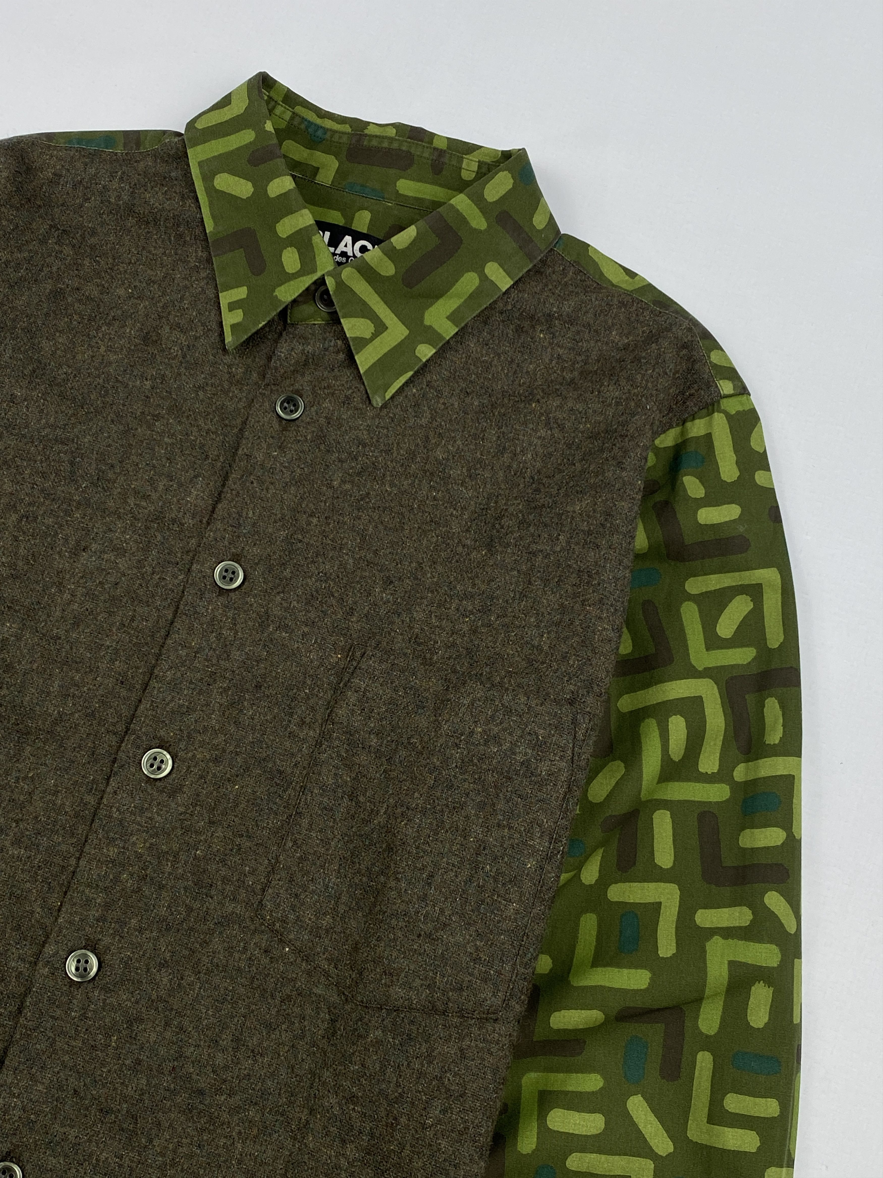 Comme des Garcons Black AD2014 Geometric Print Long Sleeves Shirt Size US XS / EU 42 / 0 - 5 Thumbnail