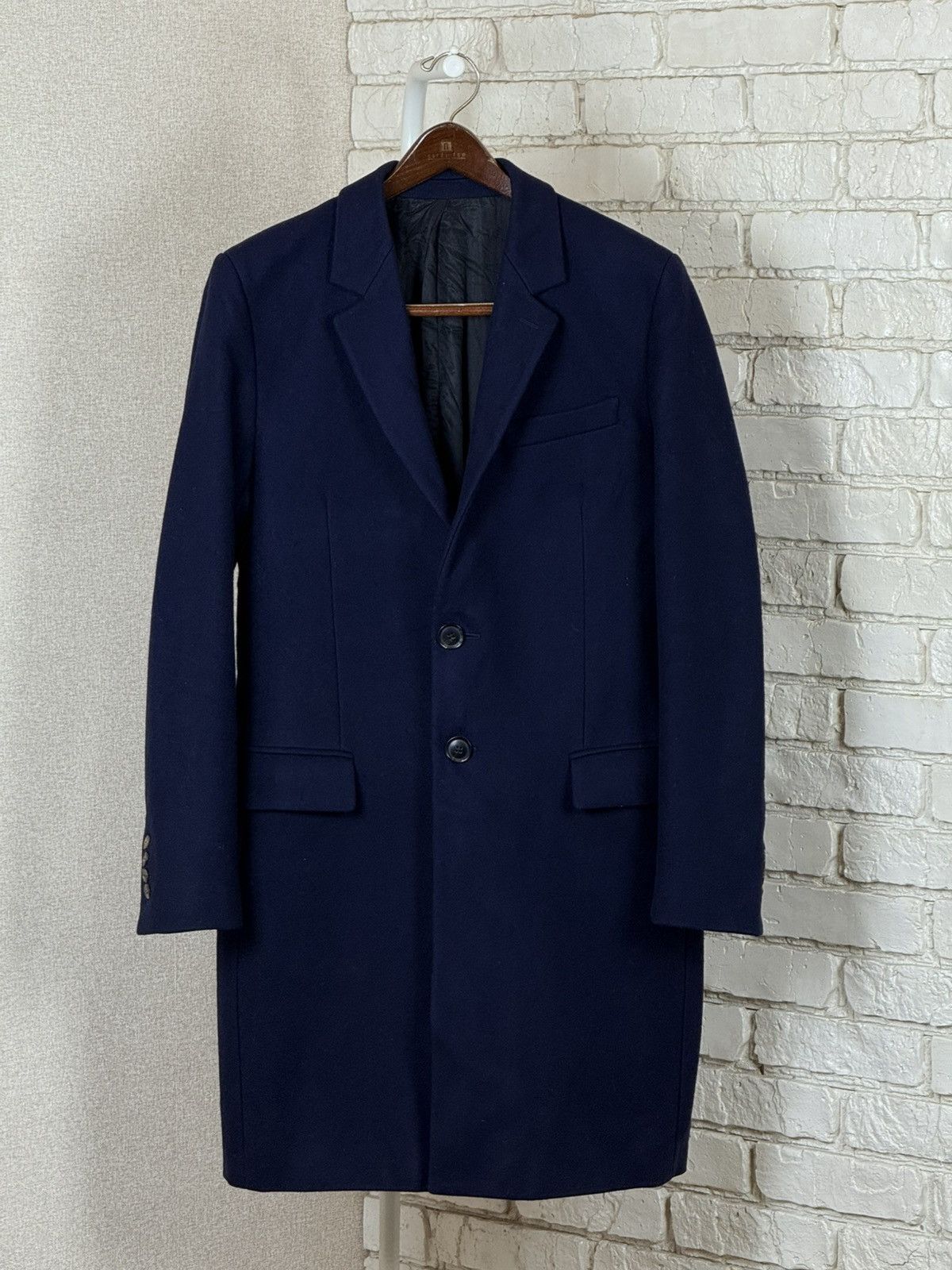 AMI AMI Alexandre Mattiussi Navy Blues Wool Coat Size 48 Size US M / EU 48-50 / 2 - 2 Thumbnail