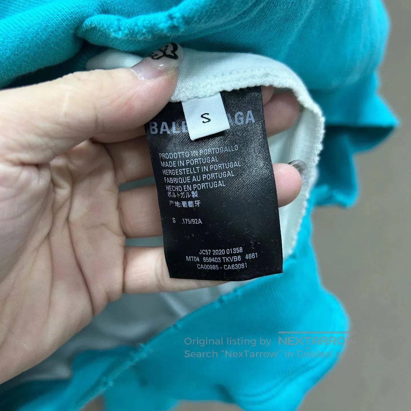 Balenciaga Balenciaga Aqua Blue Layered Sweatshirt. Size US S / EU 44-46 / 1 - 4 Thumbnail
