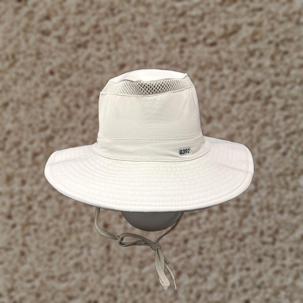 Vintage VINTAGE Inifity Headwear Unisex Adult Bucket Hat M White Nylon Outdoor Summer Casual Size ONE SIZE - 1 Thumbnail