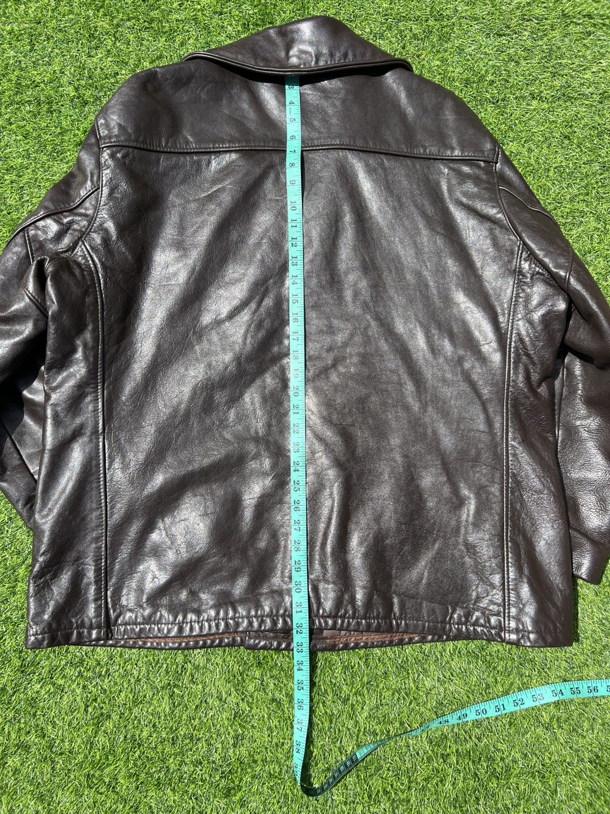 Schott Vintage Schott NYC U.S. 740N Leather Naval Pea Coat Size 48 Size US M / EU 48-50 / 2 - 14 Thumbnail