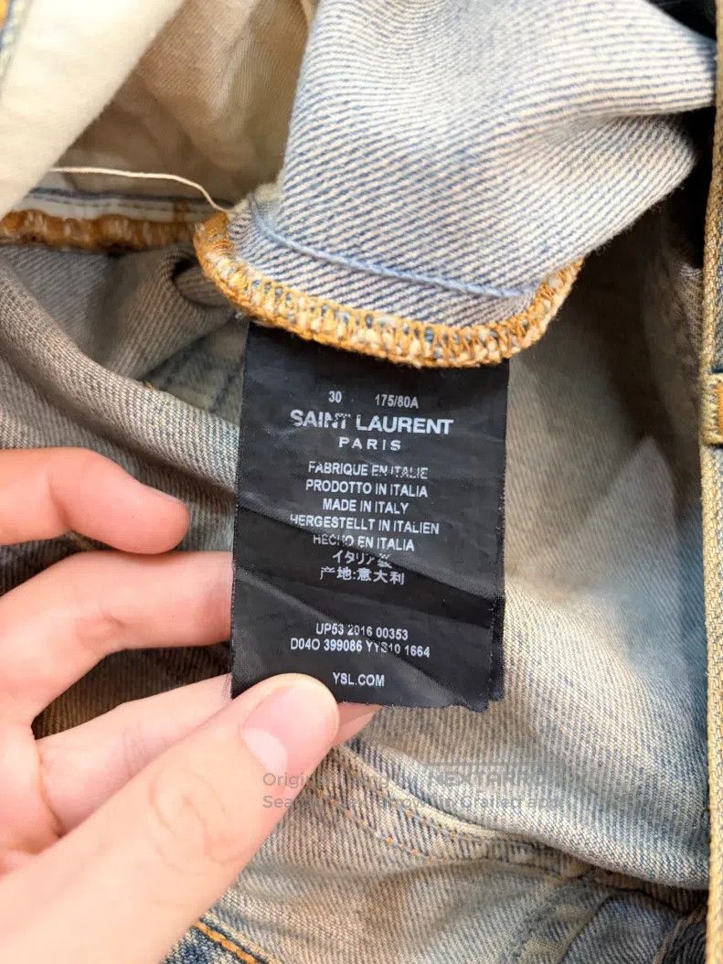 Saint Laurent Paris Saint Laurent Paris Ripped Denim Jeans Size US 30 / EU 46 - 4 Thumbnail
