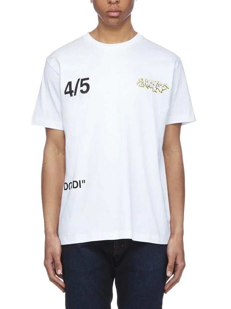 Off-White White Dondi Graffiti Logo T-shirt Size US M / EU 48-50 / 2 - 2 Thumbnail