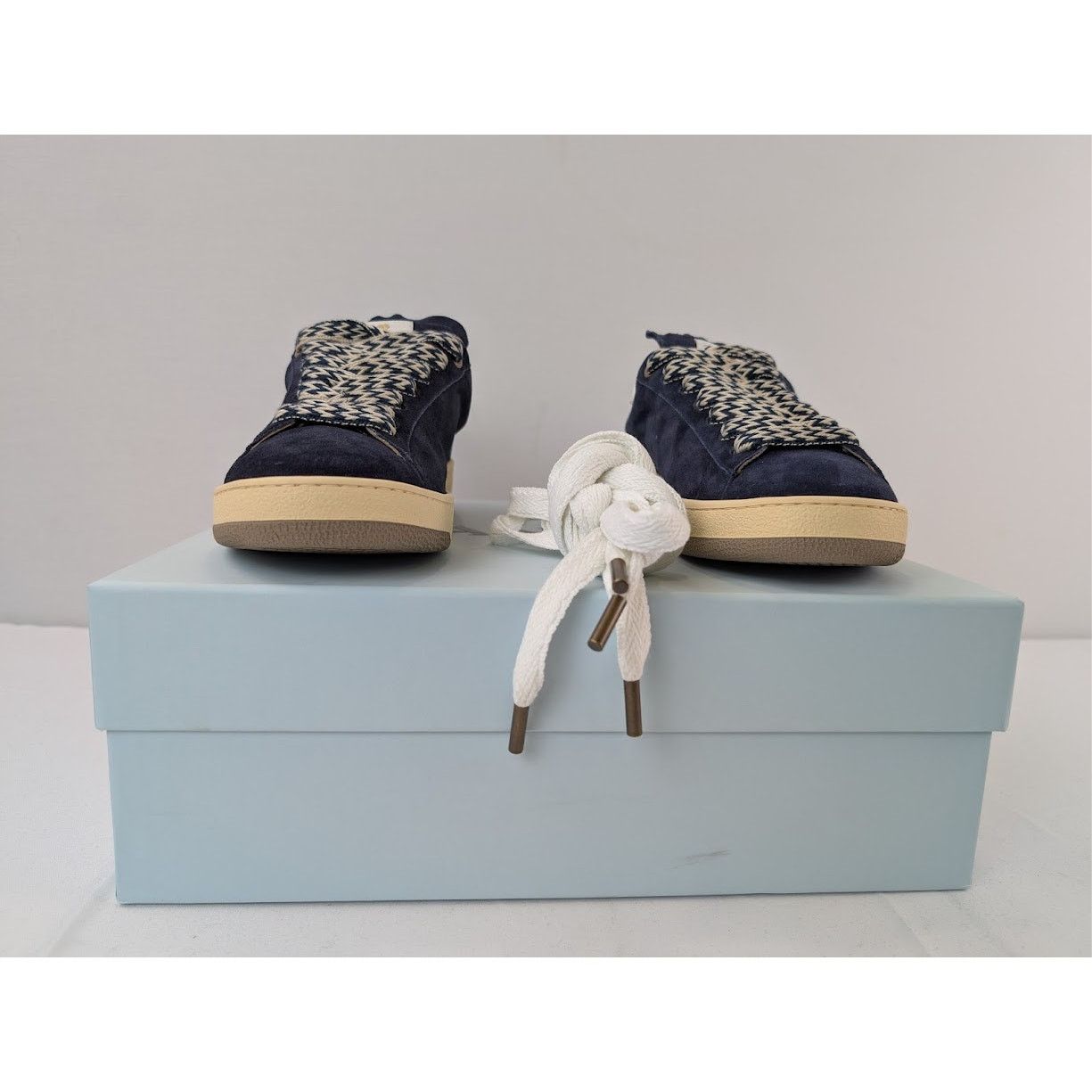 Lanvin o1rshd1 Curb Sneakers in Dark Blue Size US 11 / EU 44 - 16 Thumbnail