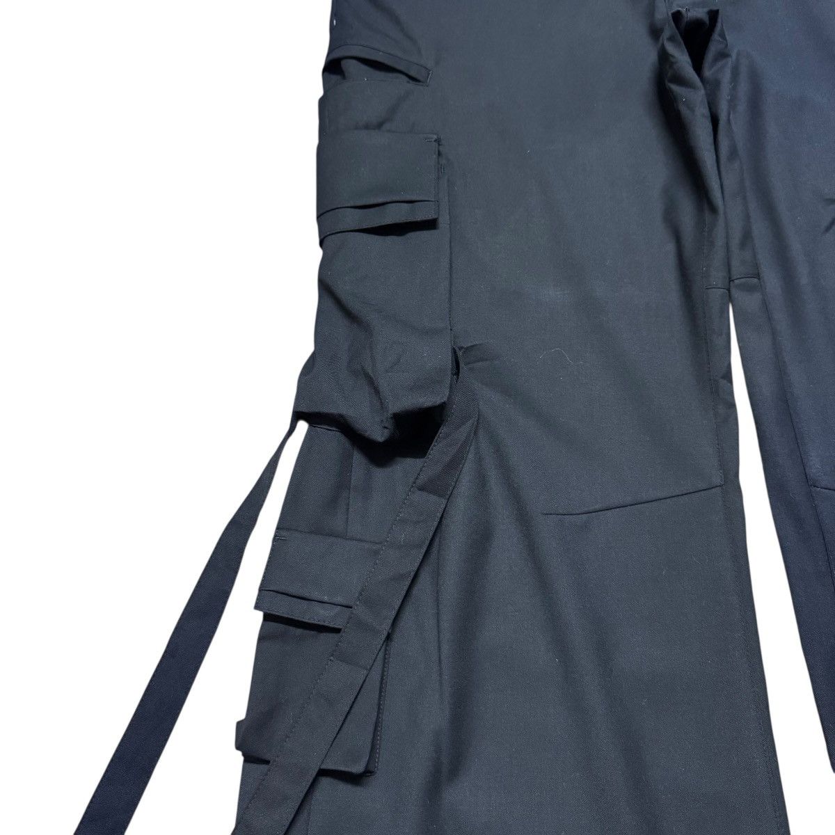 Tornado Mart Tornado Mart Rayon Black Utility Wide leg Cargo Pants Size US 34 / EU 50 - 5 Thumbnail