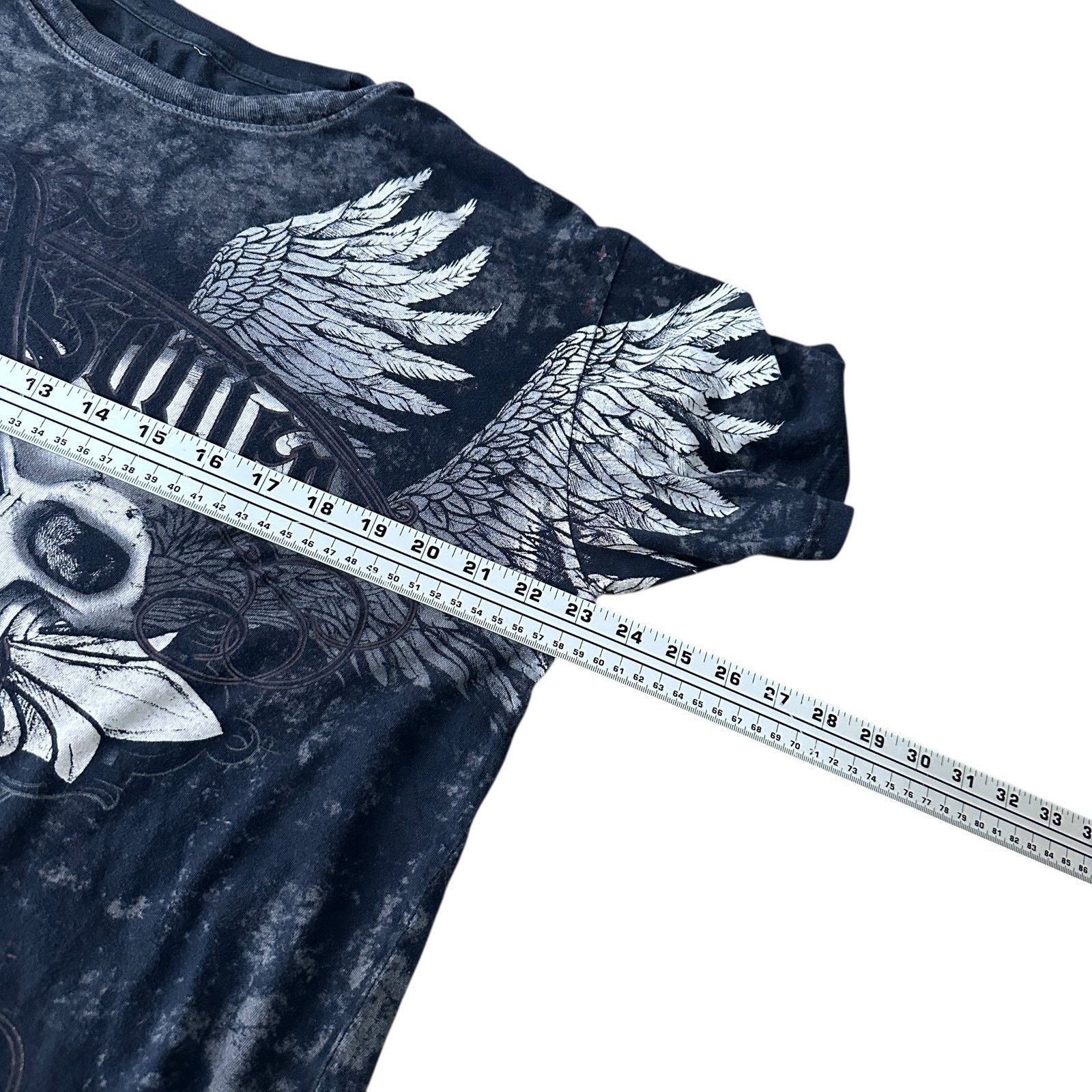 Other AXR Xzavier T-Shirt Men Large Gray Skull & Wings Cotton Y2K Size US L / EU 52-54 / 3 - 7 Thumbnail