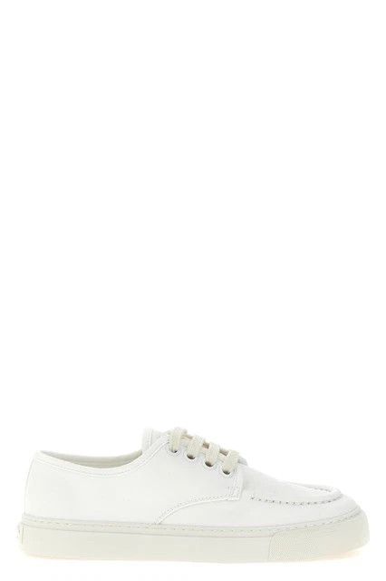 Prada PRADA White Cotton Sneakers New And Authentic Size US 10.5 / EU 43-44 - 1 Thumbnail